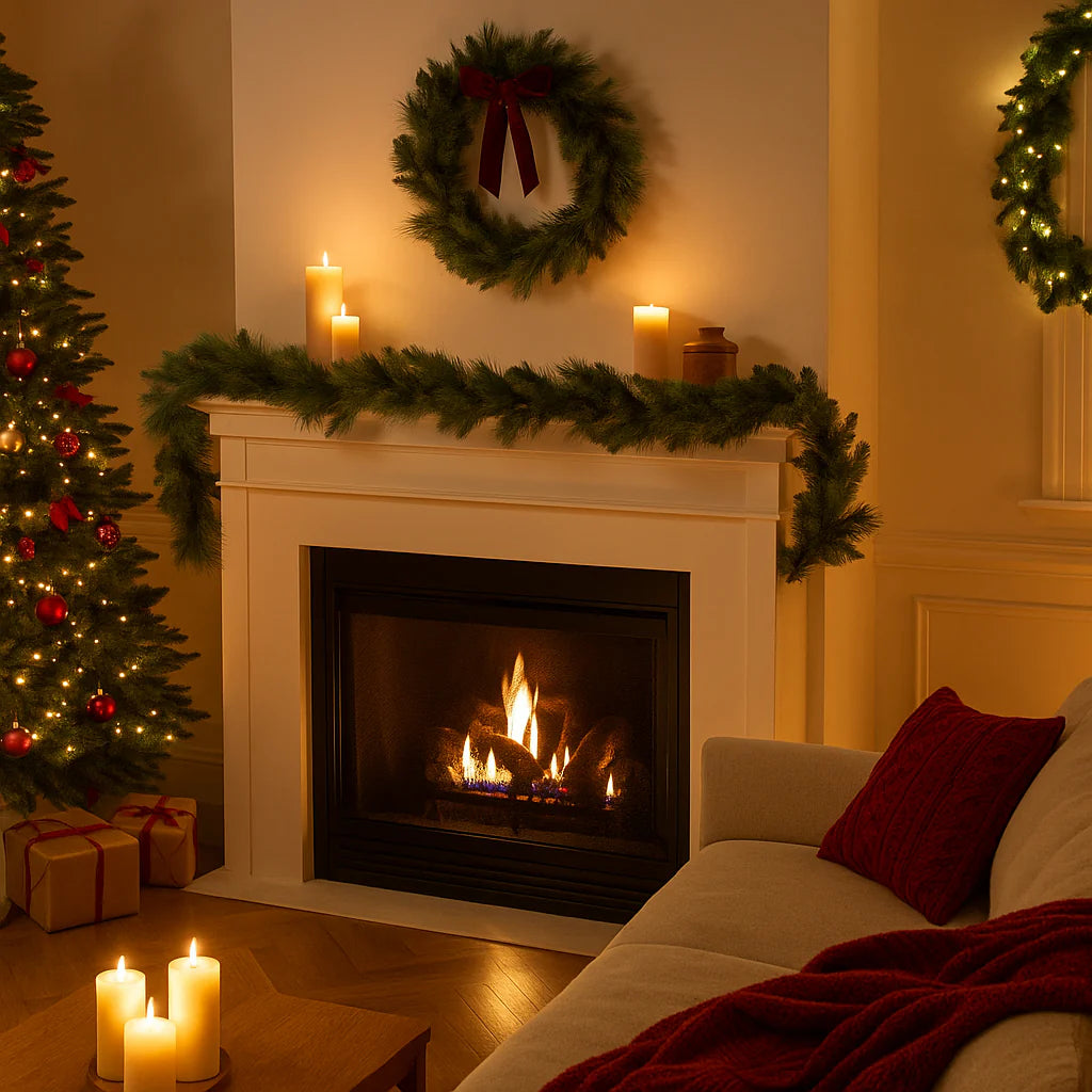 Ghirlanda natalizia in PVC di altissima Qualità, 500 cm decorazione realistica 380 Rami