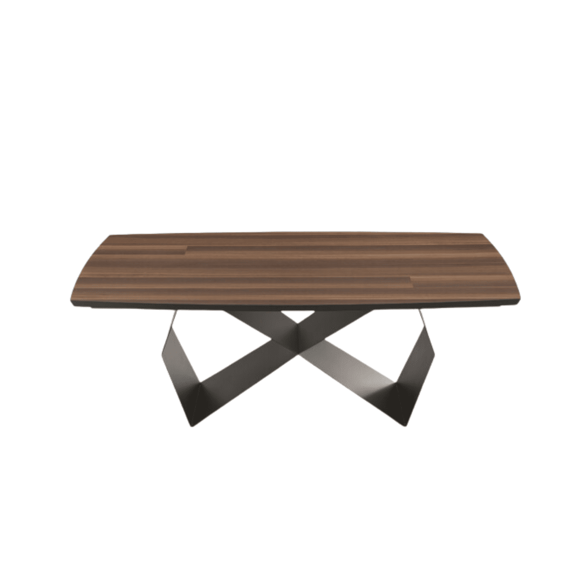 Tavolo fisso da pranzo "Reina" con base in metallo e piano in rovere cm 200x100 75h - MondoViro