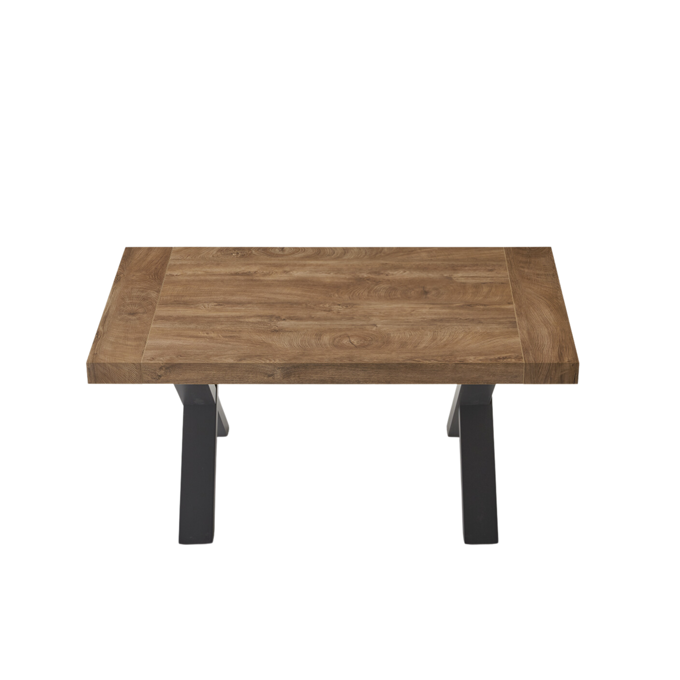 Tavolo allungabile da pranzo "Barton" con allunghe in laminato effetto legno cm 160/260x90 76h