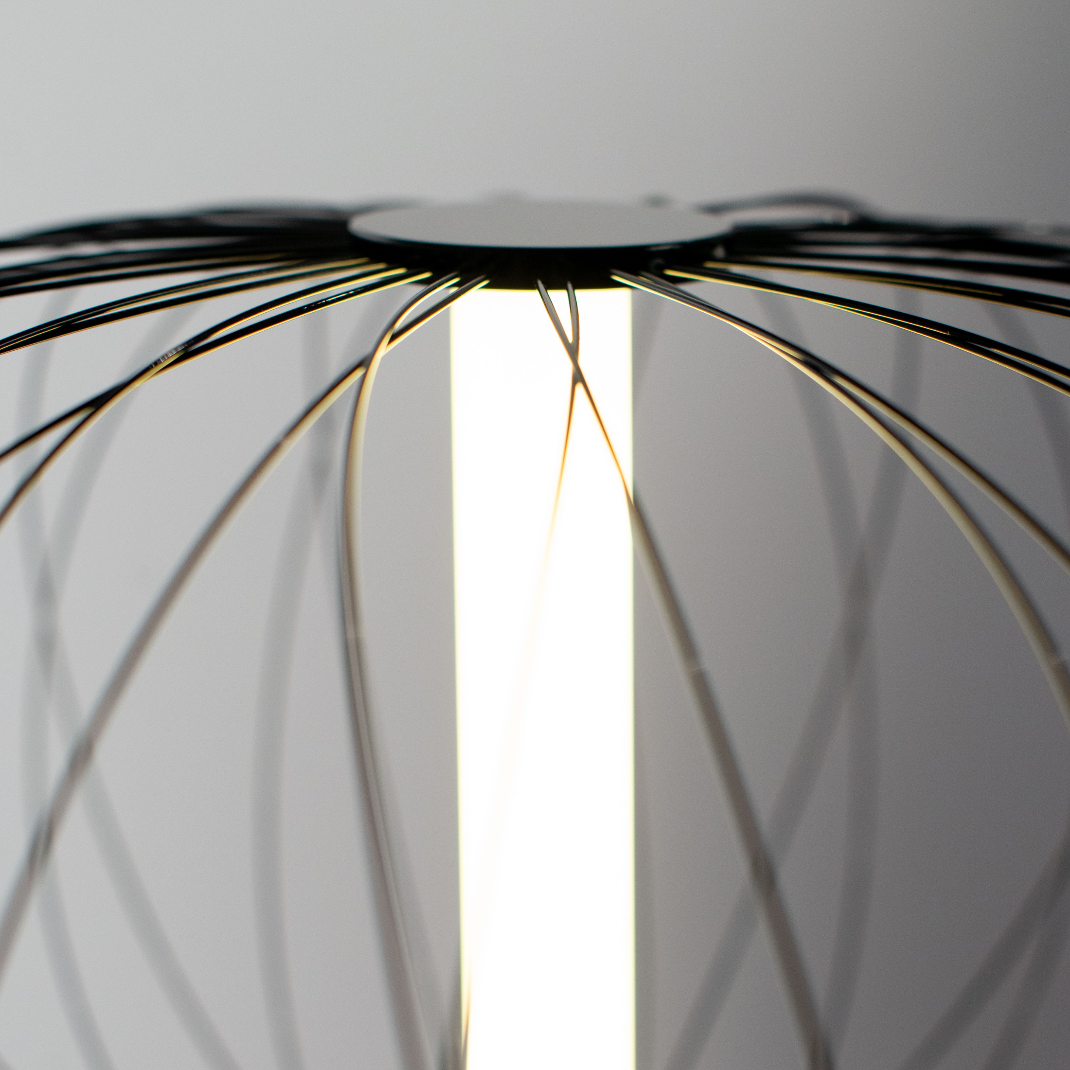 Lampada LED con paralume in acciaio "Jaula" da terra tavolo e sospesa