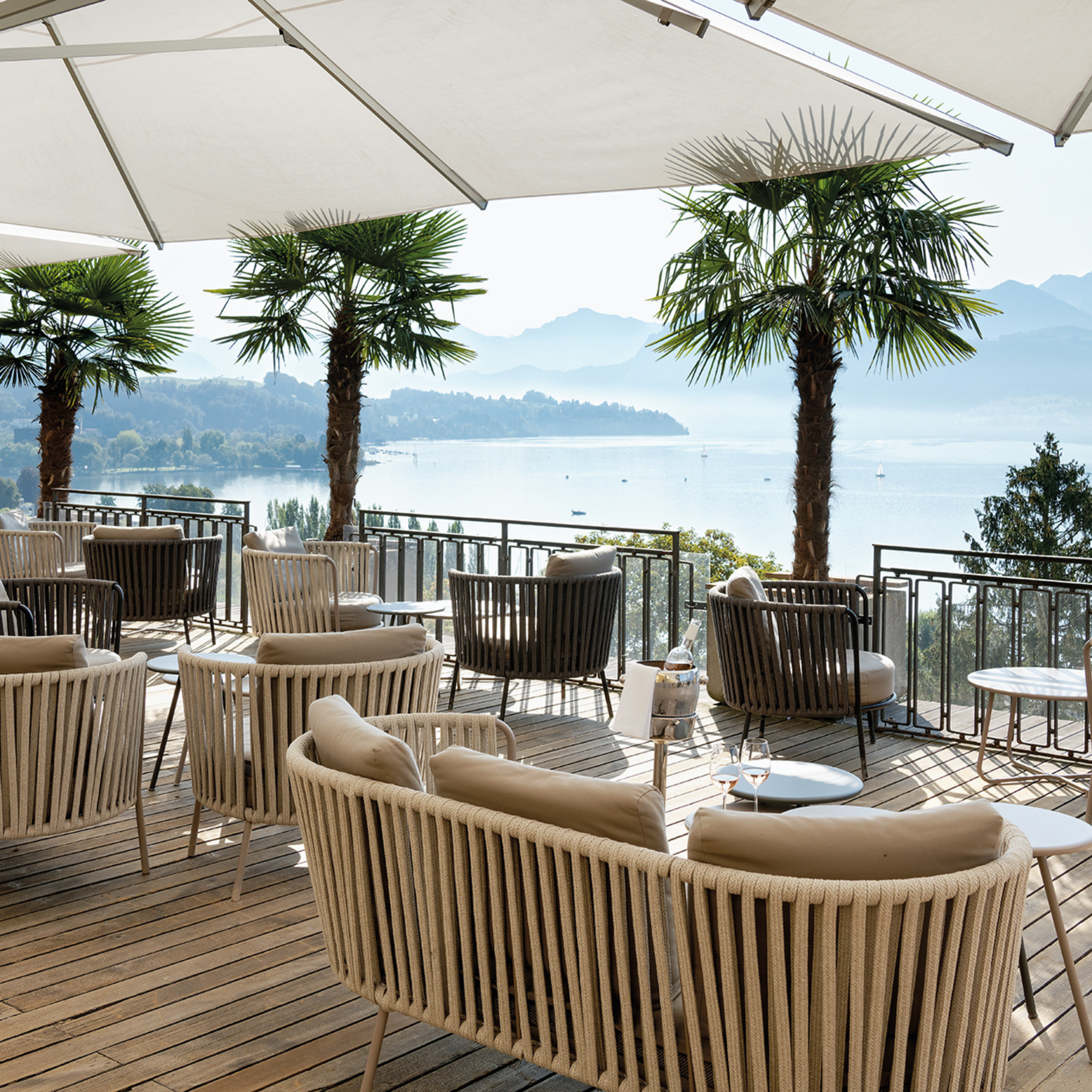 Poltrona bassa maxi in corda e acciaio inox "Daisy Rope" sedia lounge da giardino cm 104x104 71h