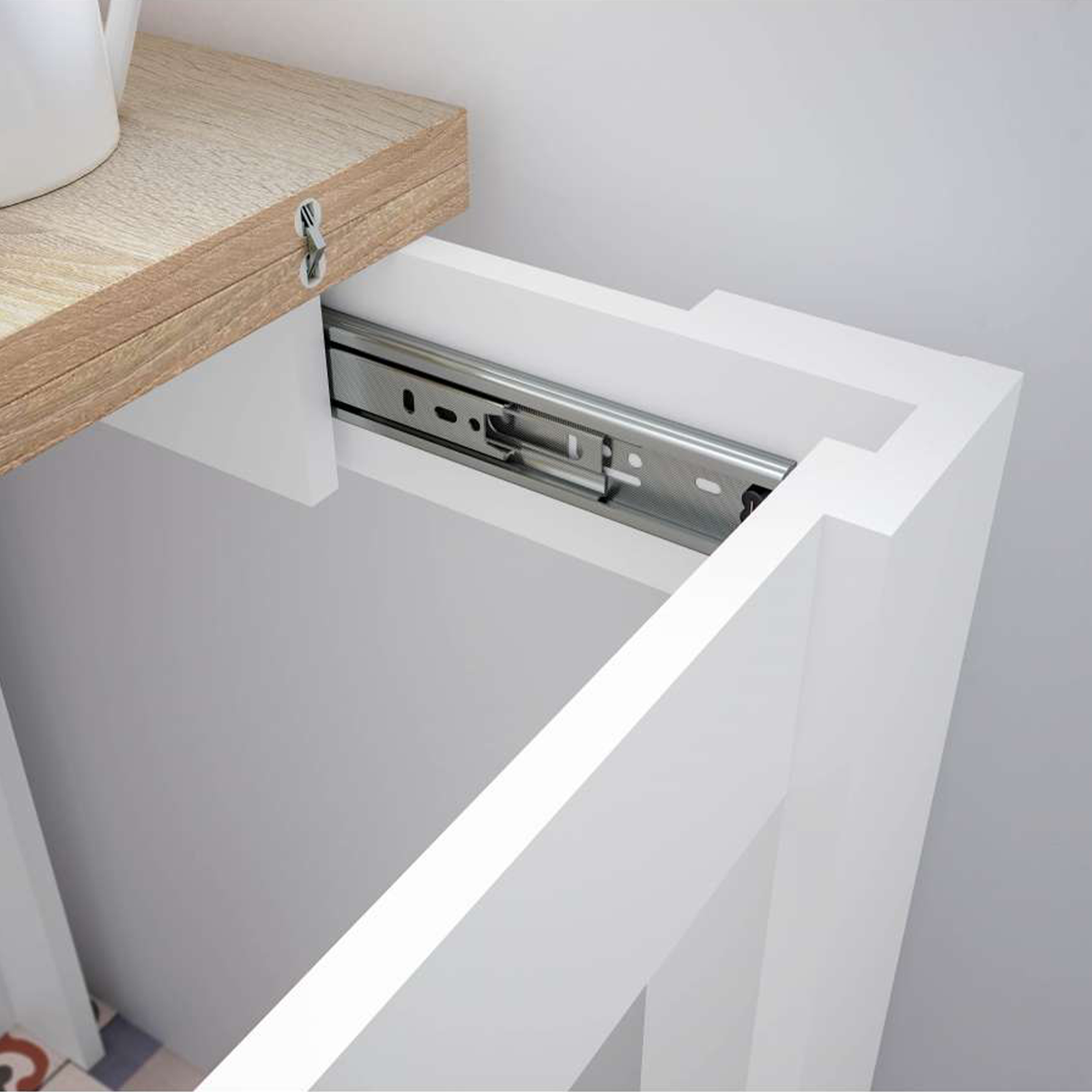 Tavolo da pranzo quadrato Kendra estensibile a libro in truciolato cm 67x67 79h