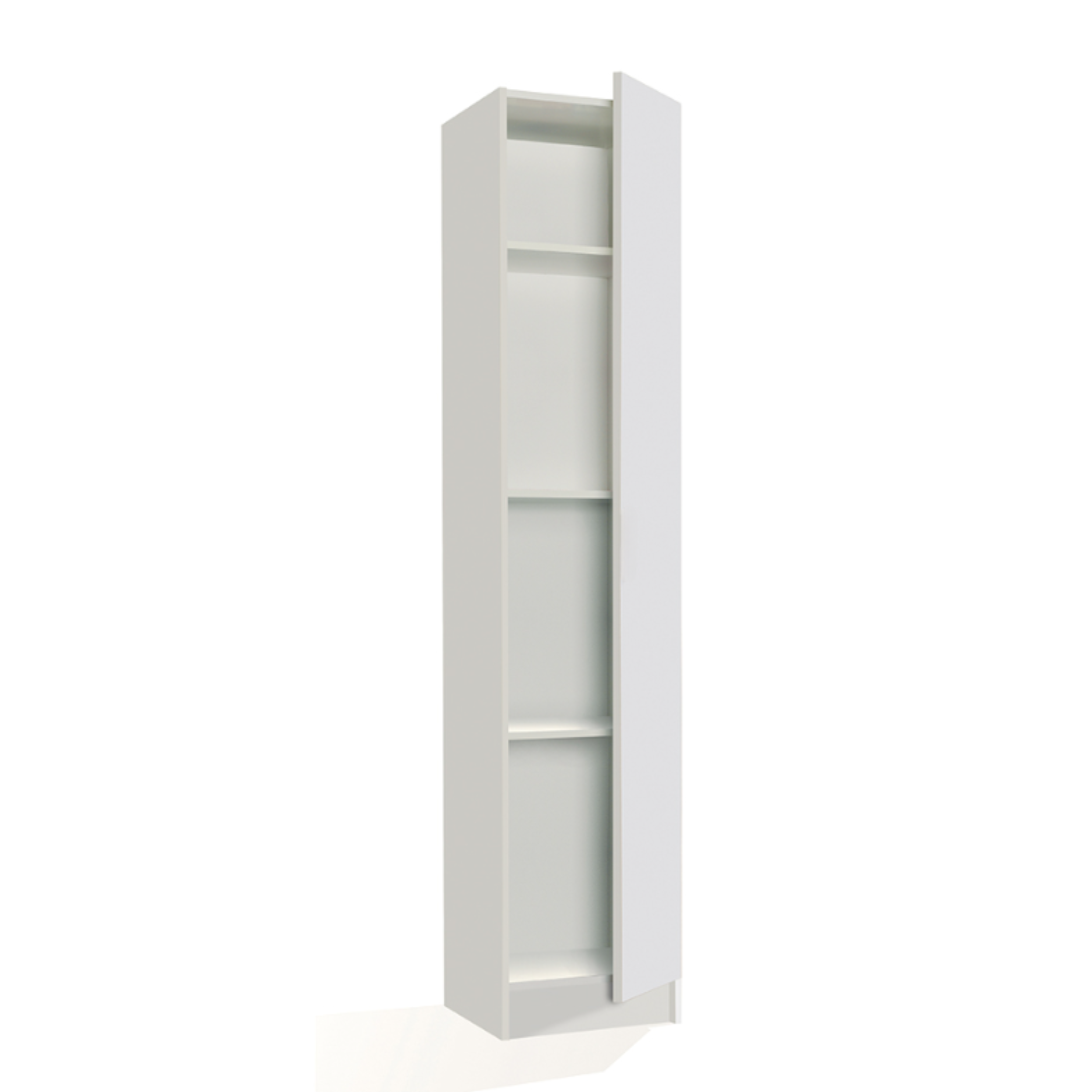 Mobile colonna multiuso a 1 anta "Ricla" in legno bianco laccato cm 31x34 183h