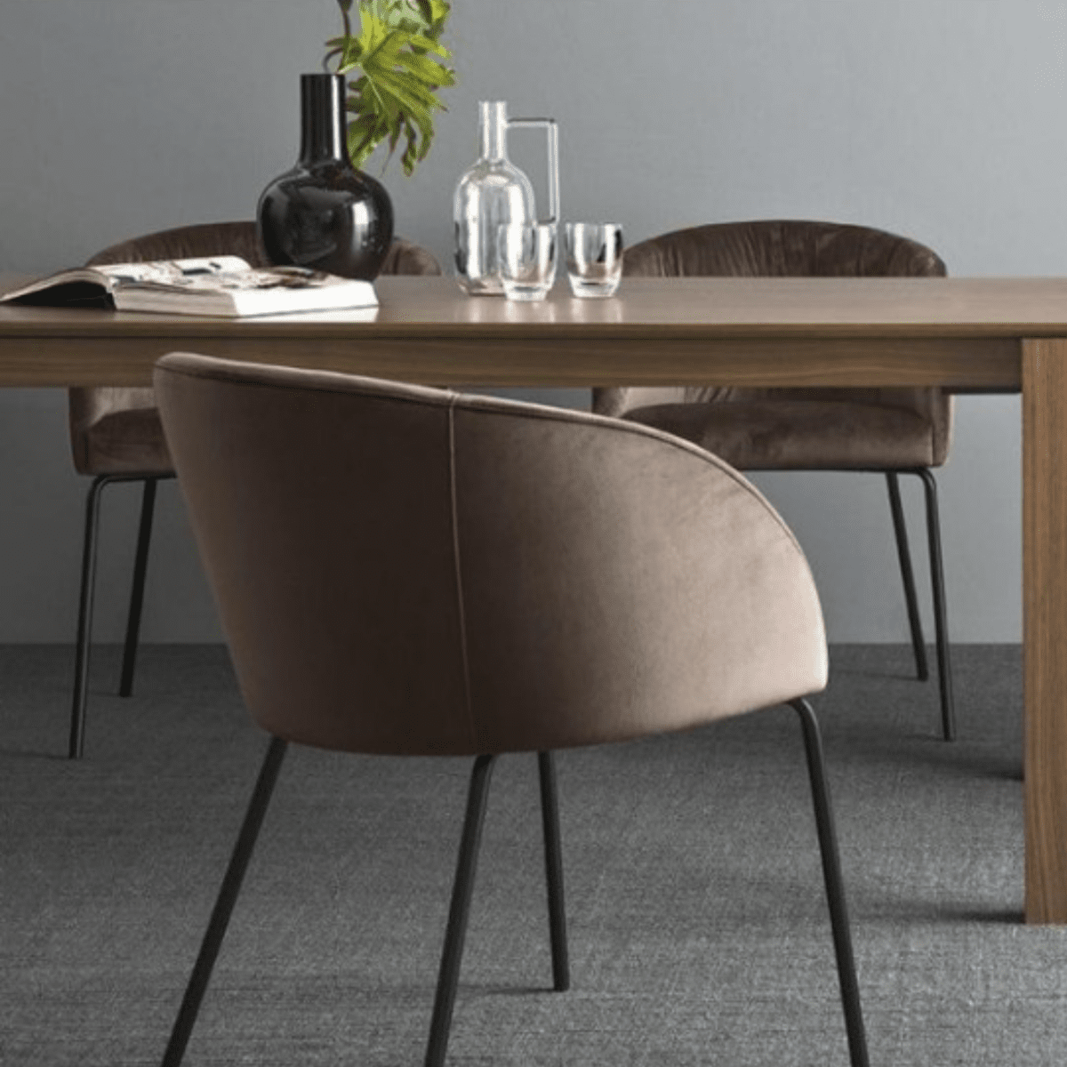 Sedia moderna da soggiorno "Rosie Soft" con seduta imbottita cm 55x59 79h - MondoViro