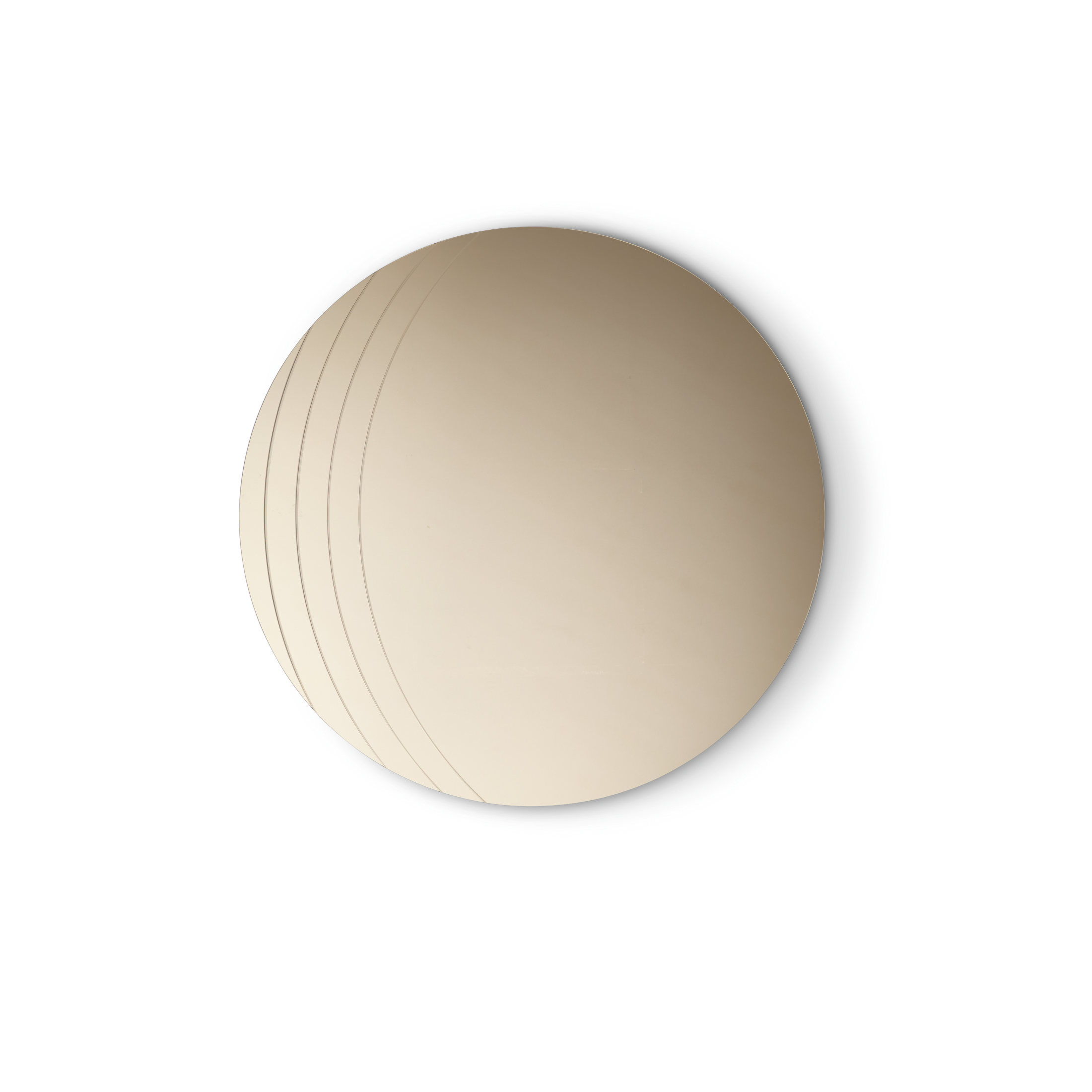 Specchio da parete "Mochi" elegante con incisioni laterali