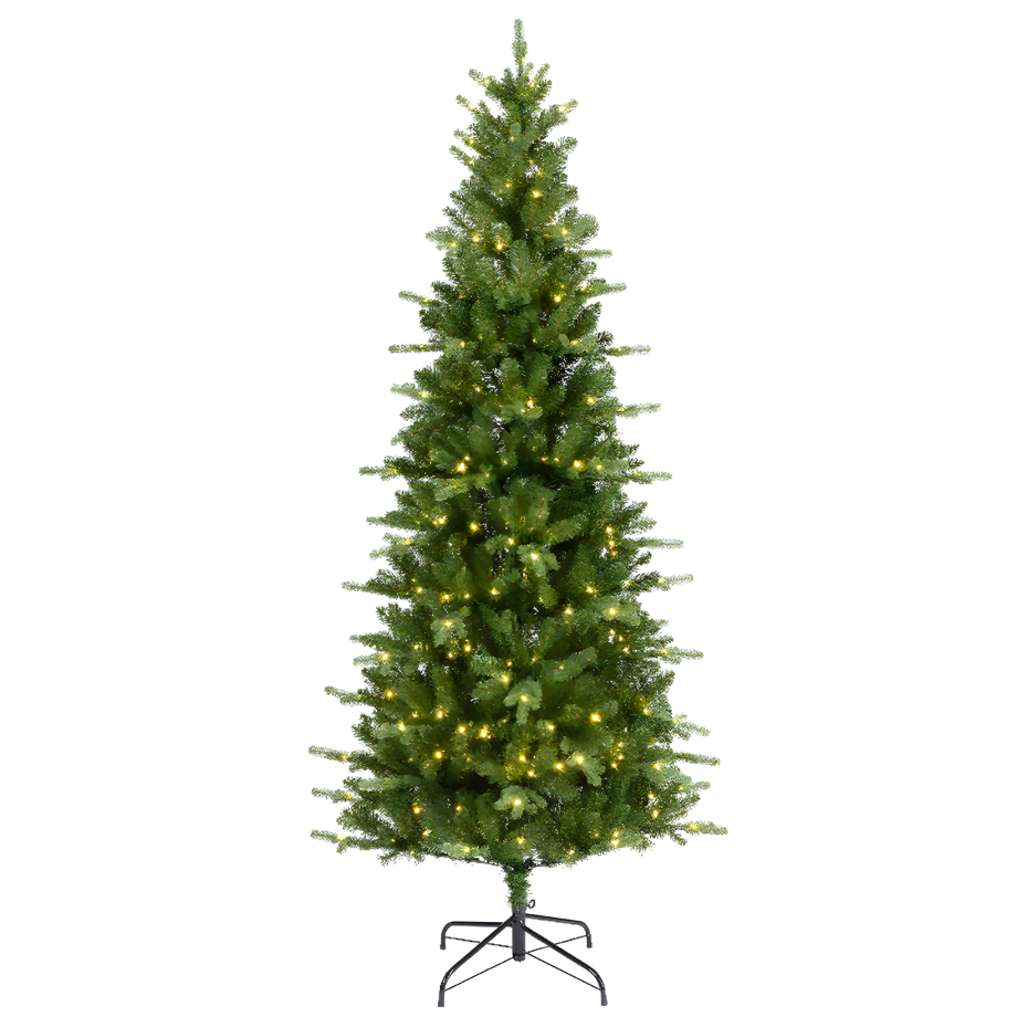 Albero di Natale slim "Arielis Slim" con micro Led in PE Effetto Real Touch + PVC