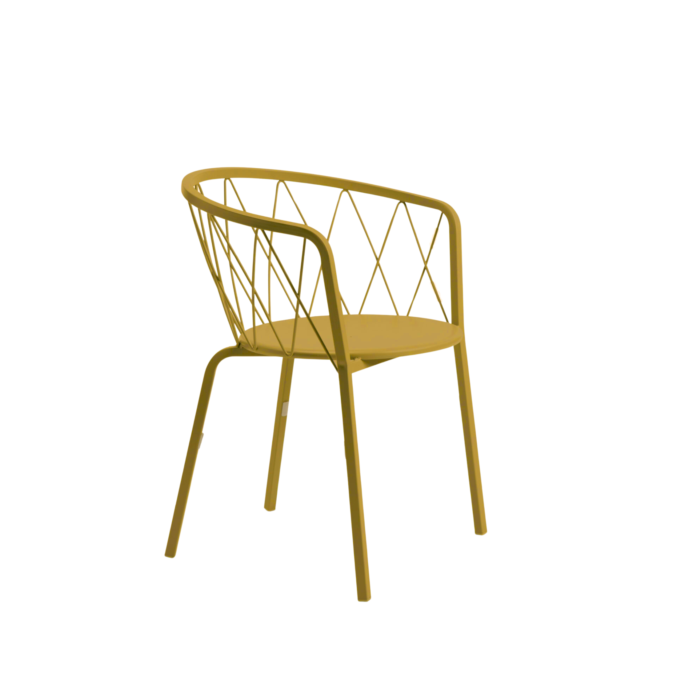 Set di sedie da giardino in metallo verniciato impilabili "Daisy" cm 57x55 75h