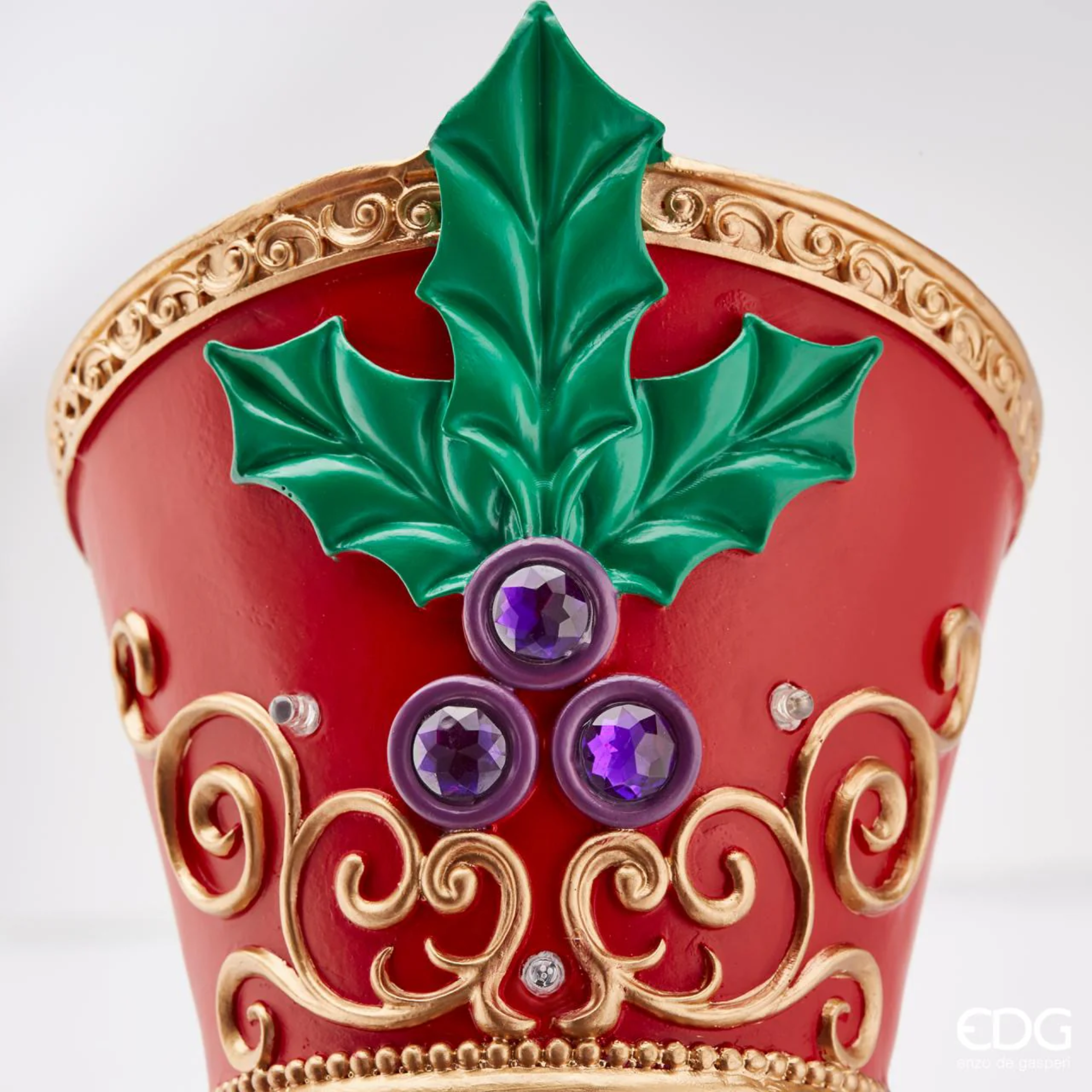 Soldatino natalizio multicolor Illuminato a LED, decorazione festiva cm 35h