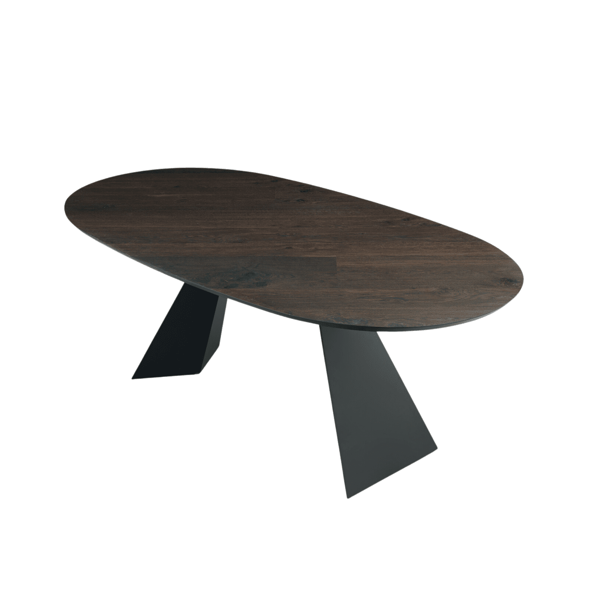 Tavolo fisso moderno da pranzo "Nargy" con base in metallo e piano in rovere cm 210x109 75h - MondoViro
