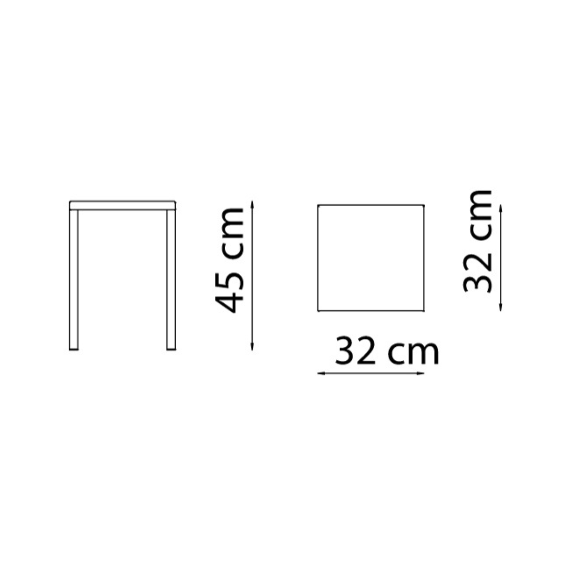 Sgabello basso in metallo moderno "Quatris" tavolino da caffè per giardino