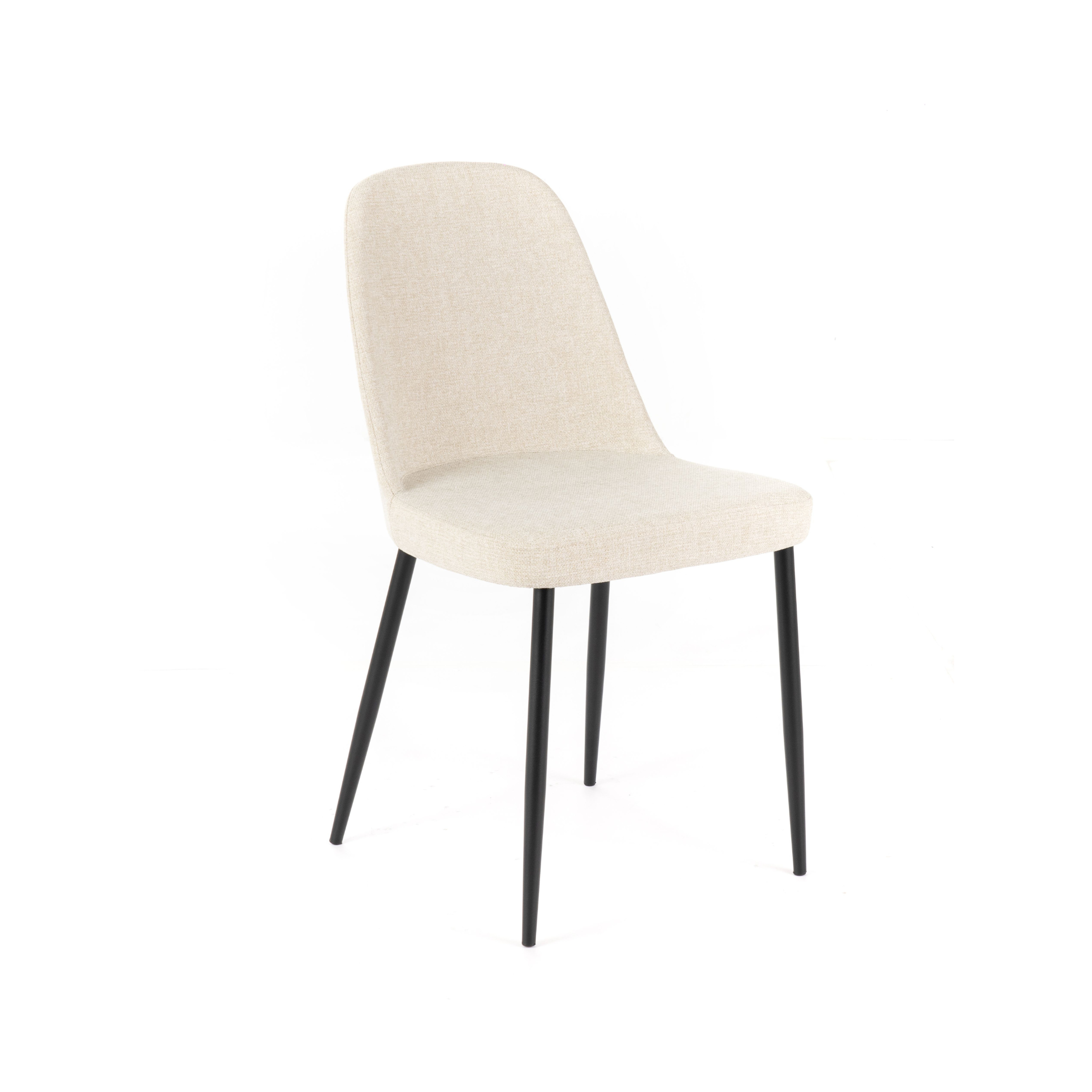 Set di sedie moderne in tessuto "Giglio" con gambe in metallo verniciato cm 46x55 85h
