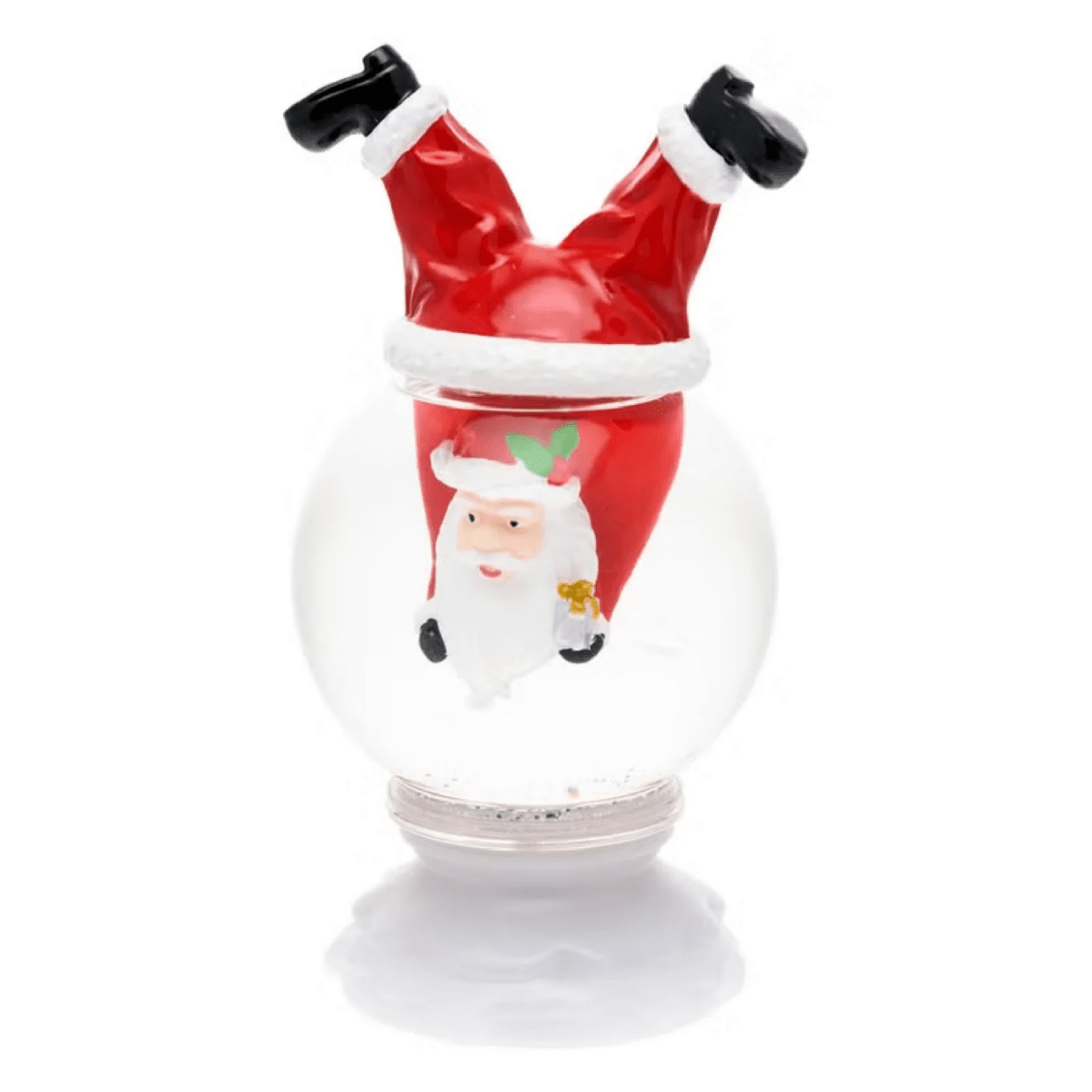 Sfera con Babbo Natale capovolto, led RGB cambiacolore per decorazioni - MondoViro
