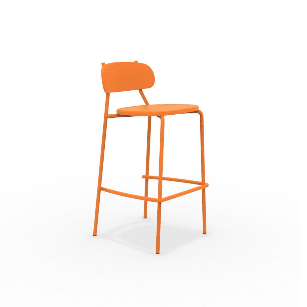 Set di sgabelli da giardino "Fox" impilabili in metallo verniciato cm 48x50 98h - MondoViro