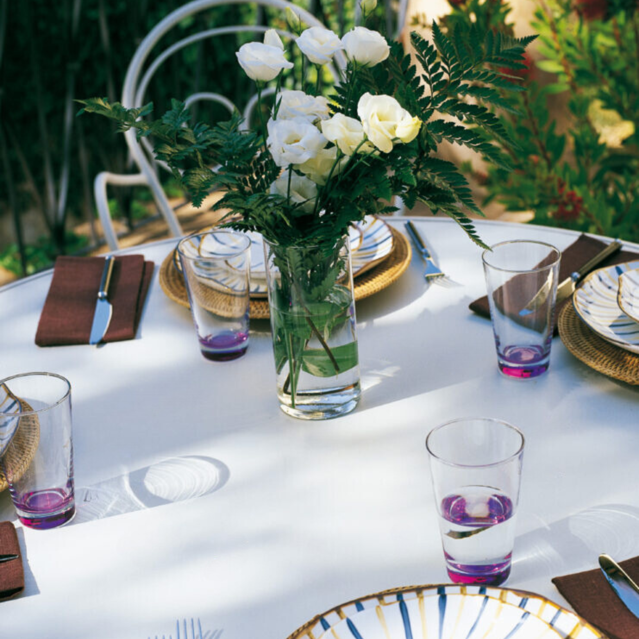 Tavolo tondo in metallo zincato "Rondò" da bar e giardino smontabile cm 60x60 75h