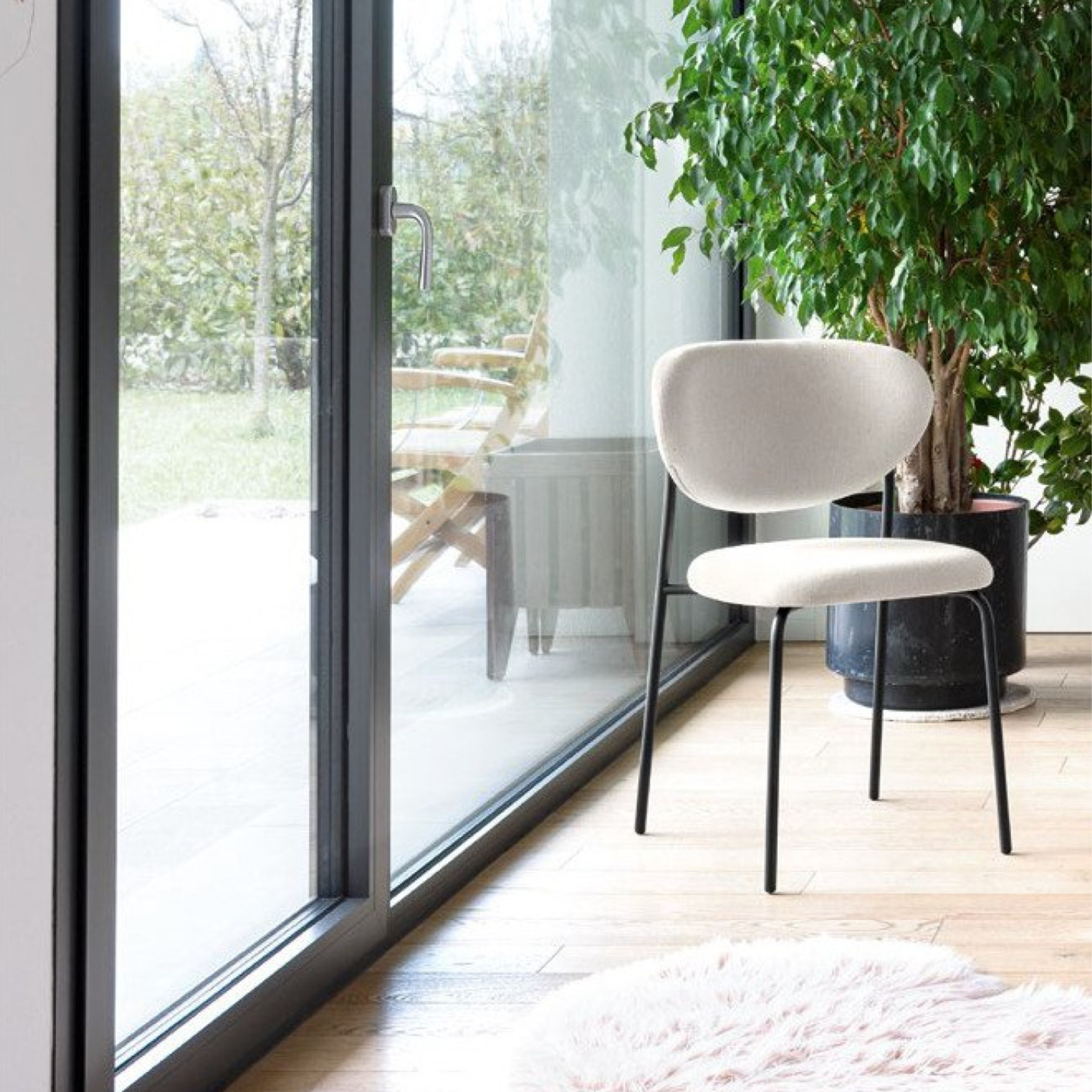 Set di sedie moderne da soggiorno "Cozy" con seduta e schienale imbottiti cm 50x54 80,5h