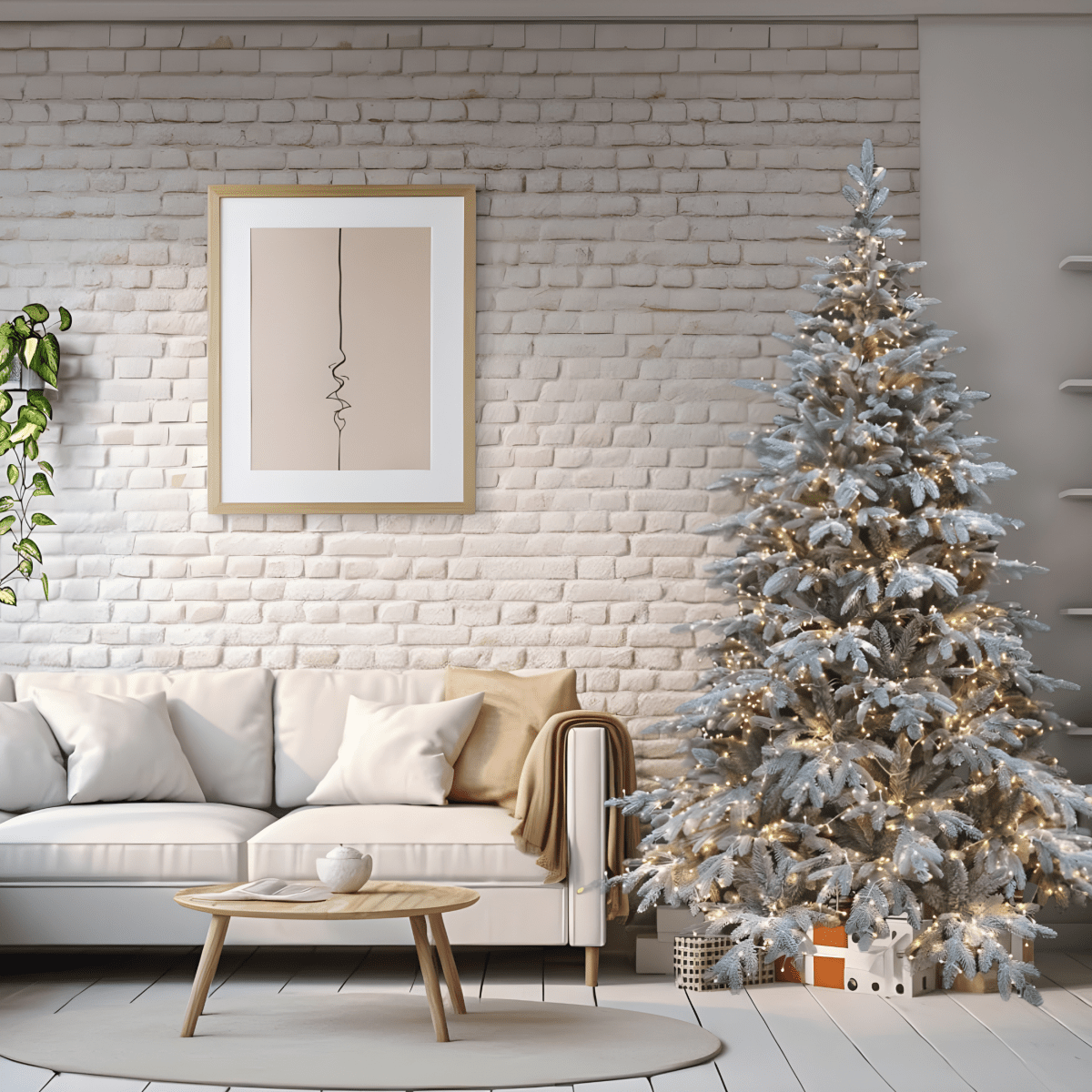Albero di Natale innevato "Sistem flok" con micro led in PE effetto Real Touch + PVC + Flock - MondoViro