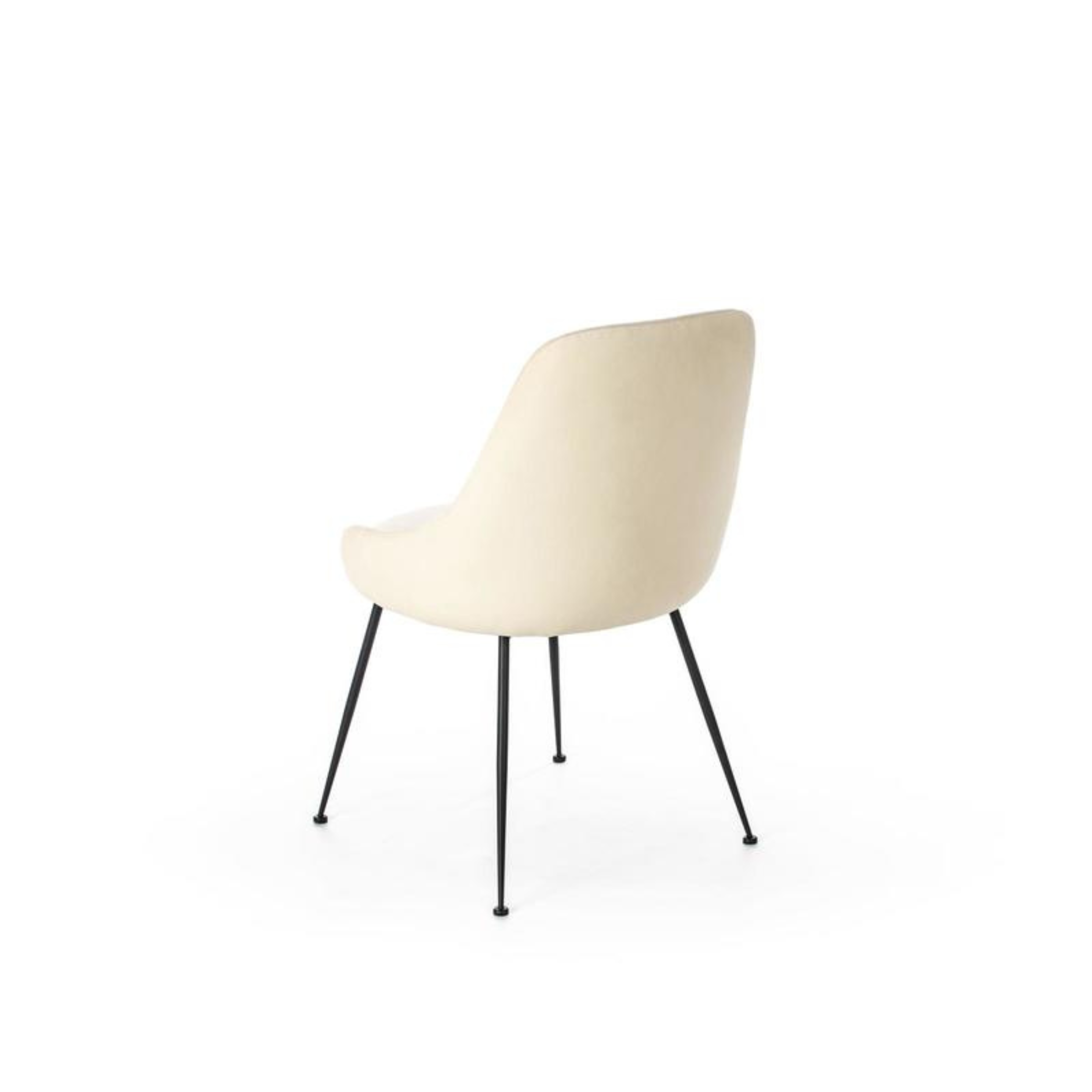 Sedia moderna imbottita "Alyssa" effetto velluto cm 49,5x48,5 80h