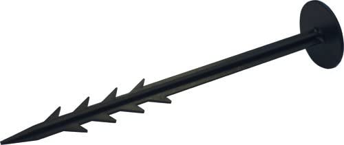 100 pz Picchetti per fissaggio del telo pacciamatura in plastica nero cm 20h