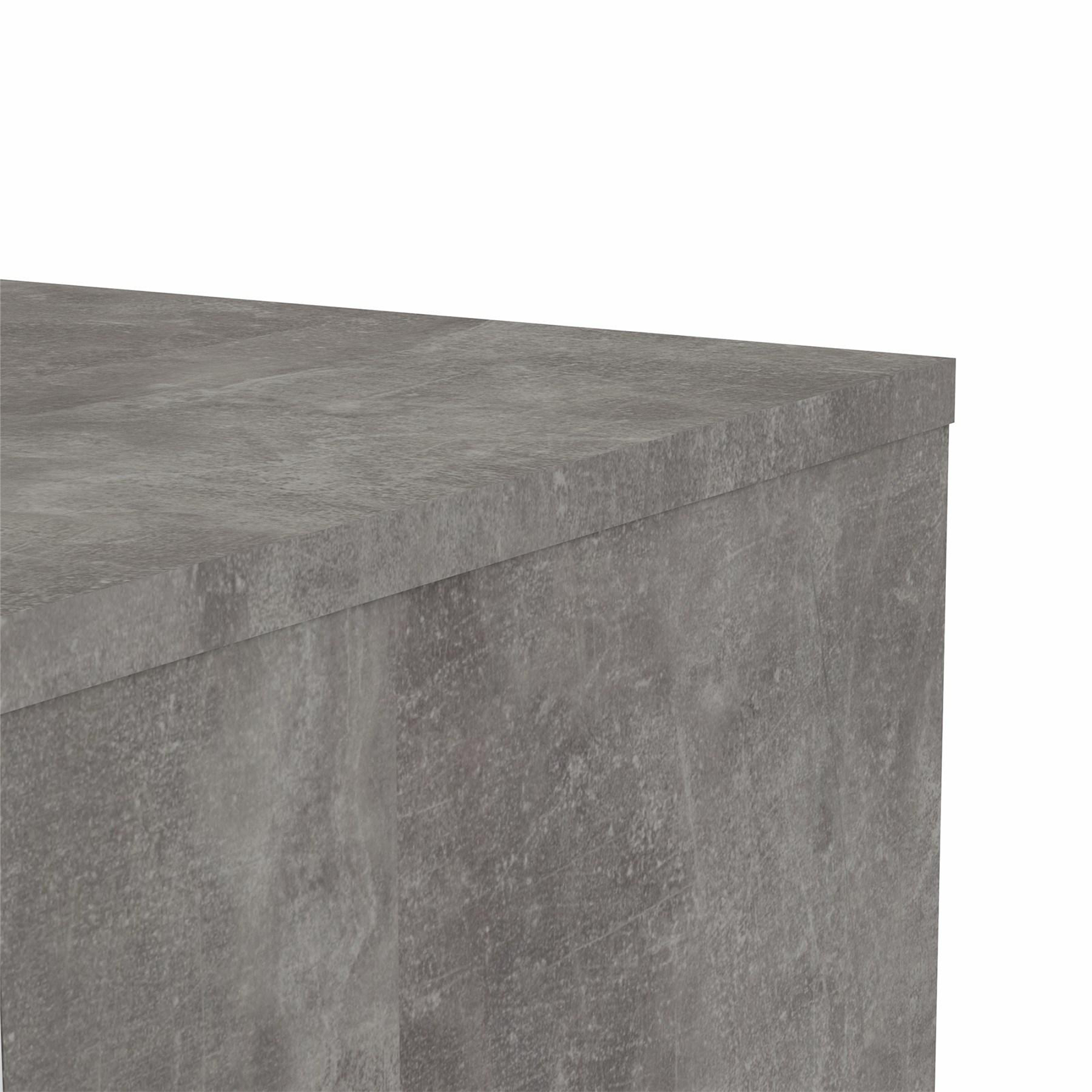 Madia credenza a buffet in legno "Naia" mobile cassettiera bianco e cemento