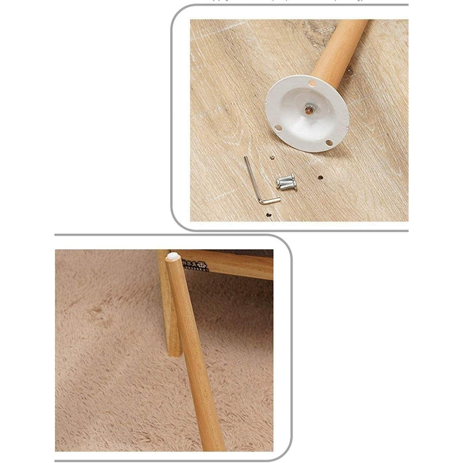 Tavolino basso da caffè "Tampa" per soggiorno in metallo e legno quercia cm 80x78 41h