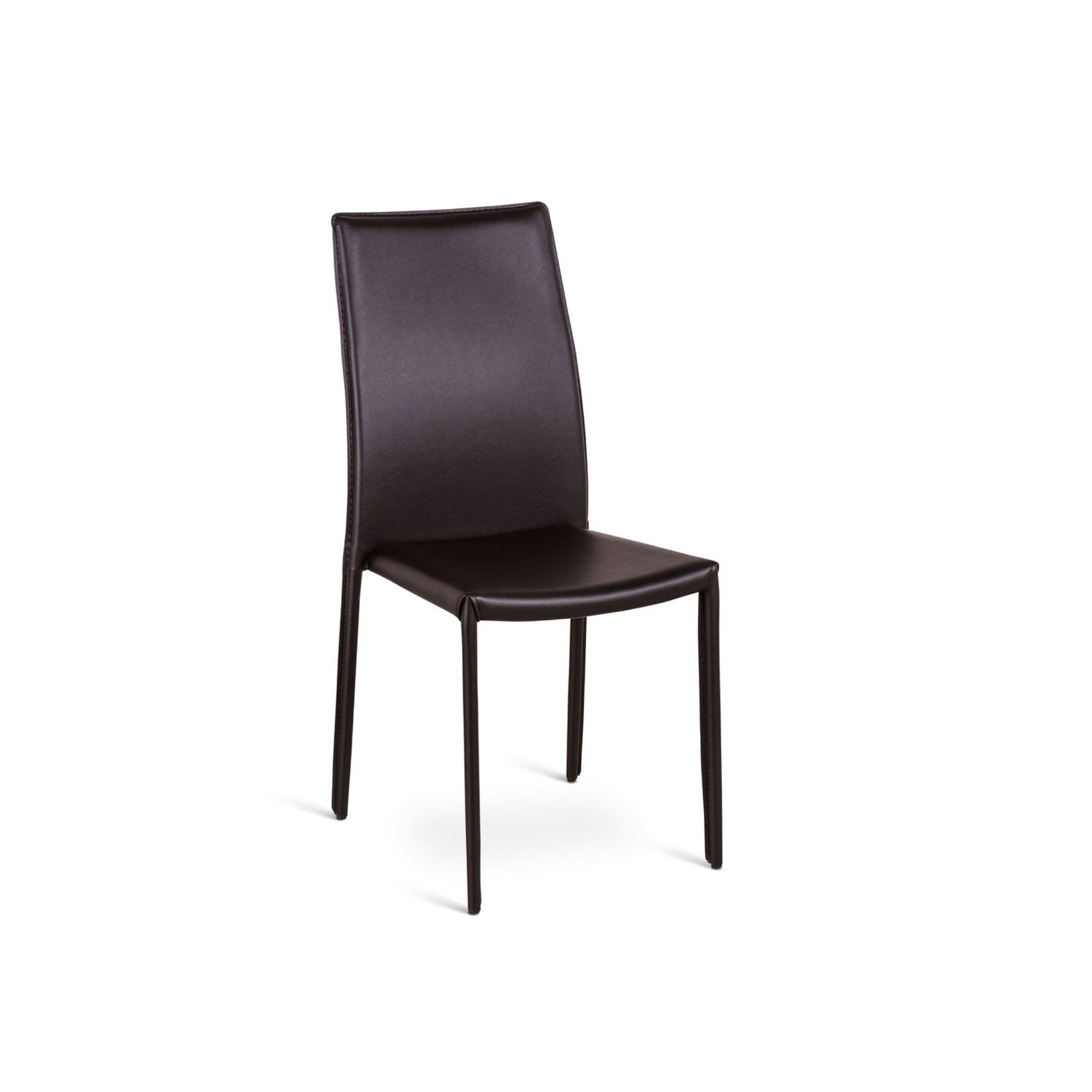 Set di sedie da pranzo in similcuoio "Fiordaliso" vintage impilabili cm 41x42 95h