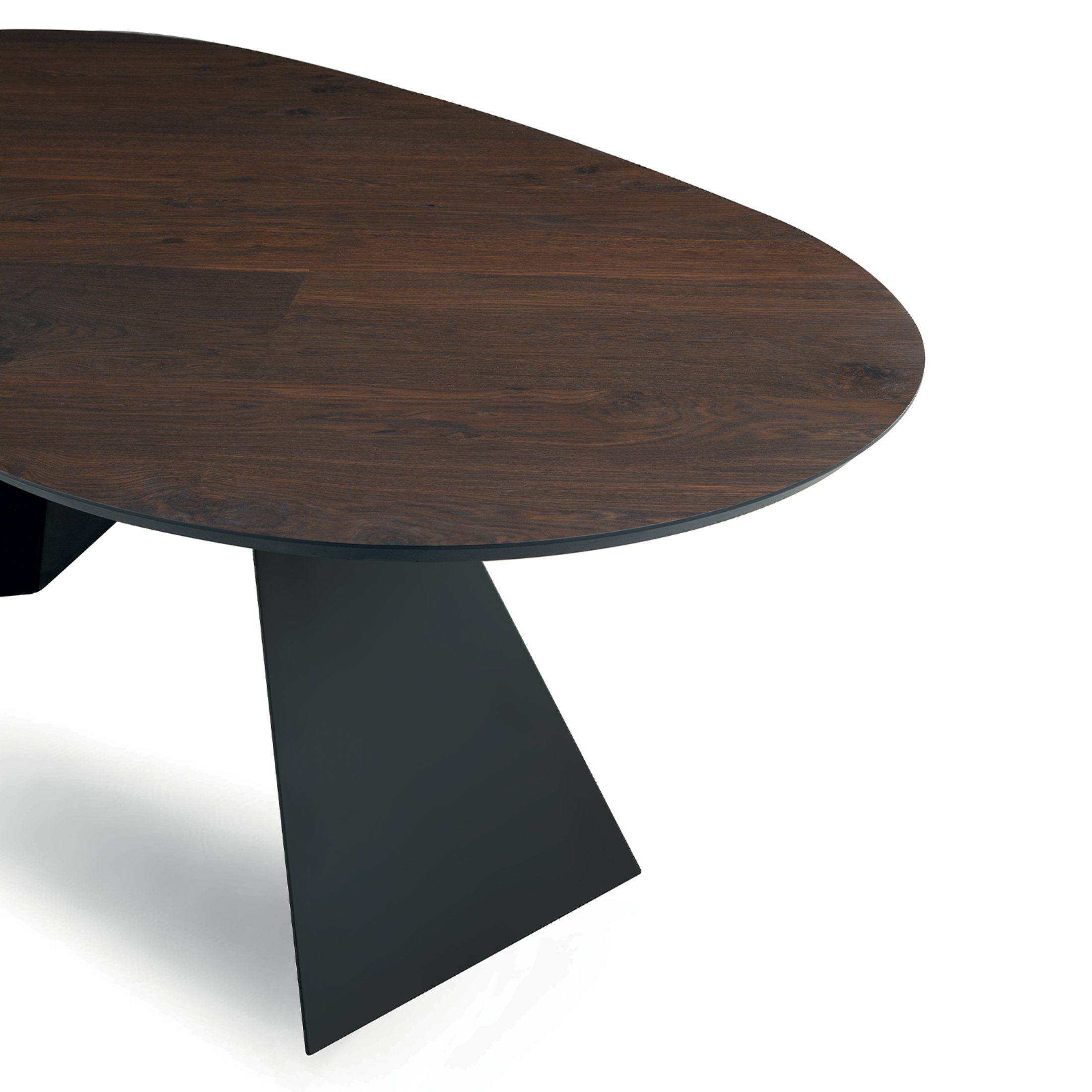 Tavolo fisso moderno da pranzo "Nargy" con base in metallo e piano in rovere cm 210x109 75h