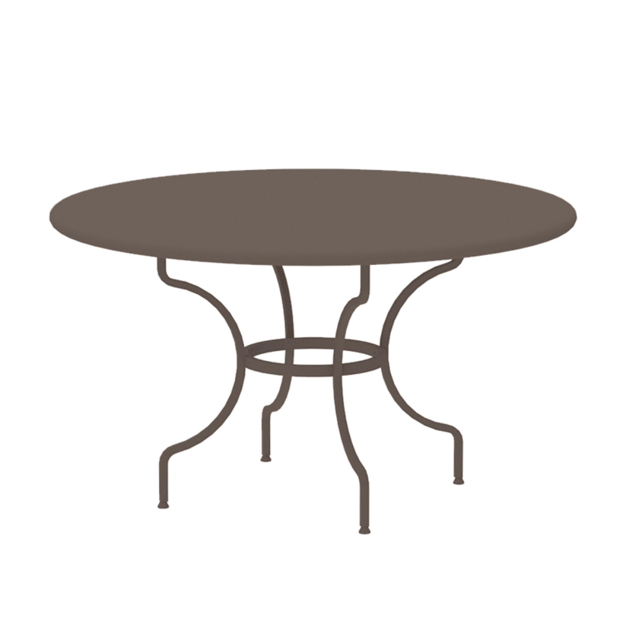 Tavolo tondo da pranzo in metallo zincato "Tosca" per giardino cm 145x145 75h