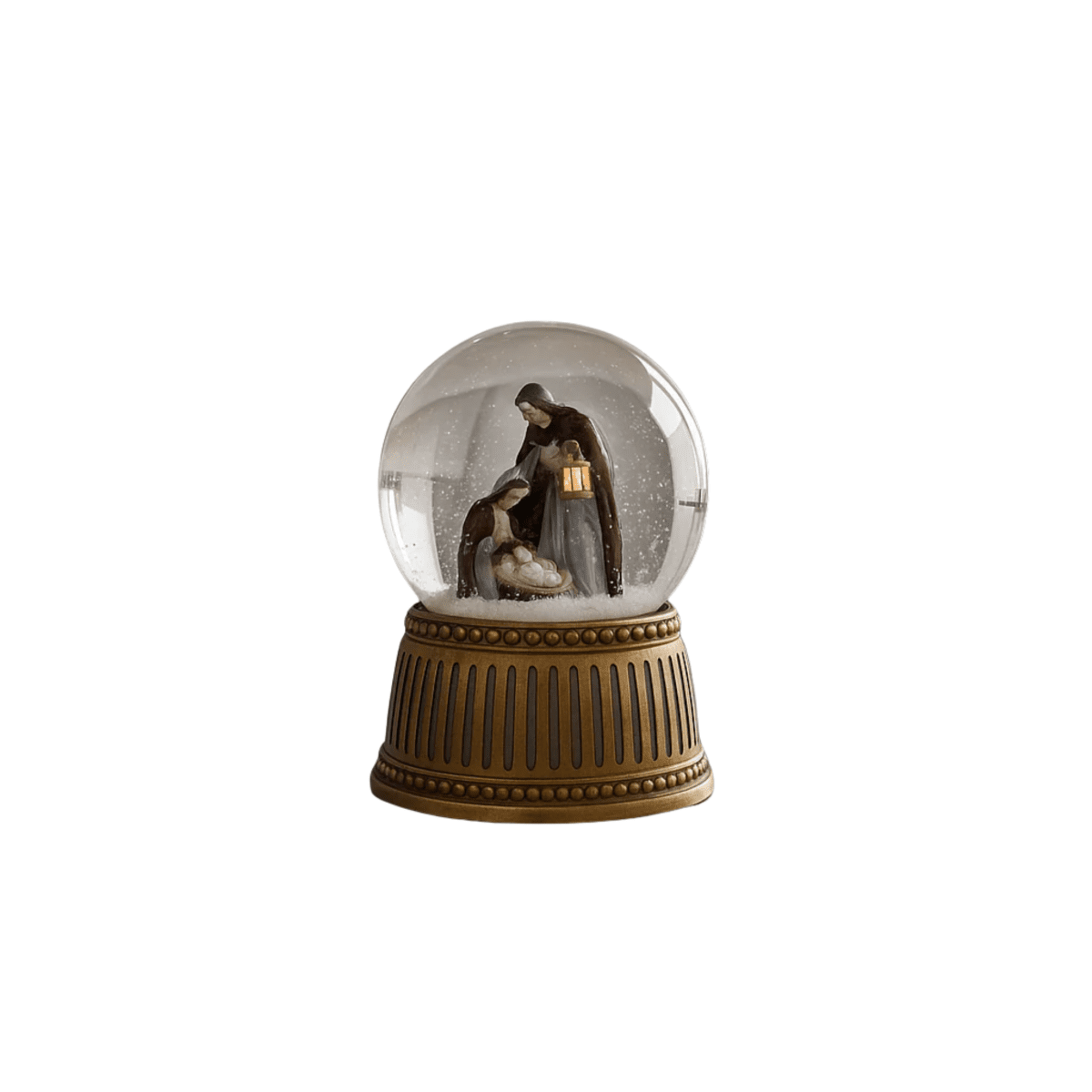 Pallina di neve decorativa con la natività con musichetta da cm 10x14,5h - MondoViro