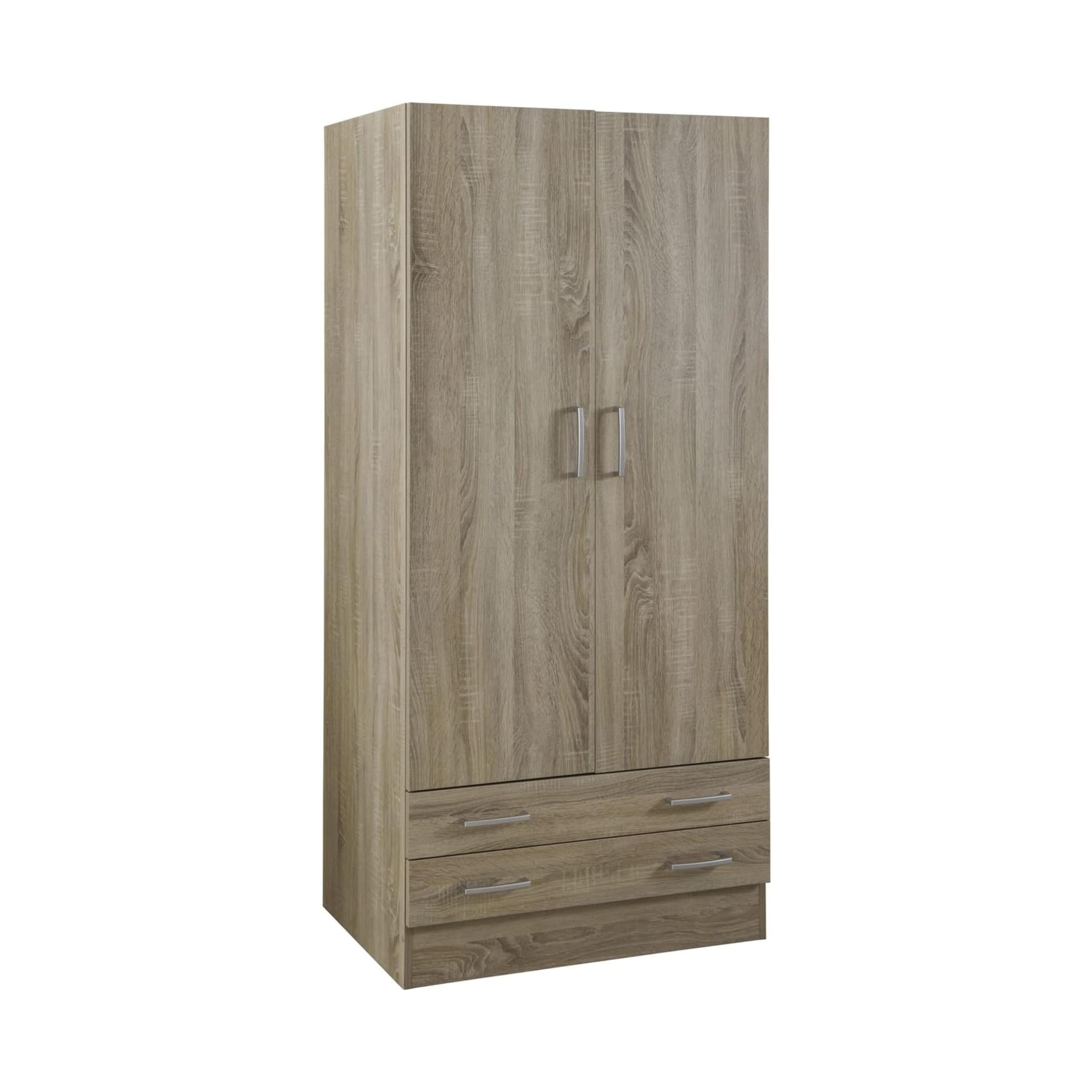 Armadio guardaroba moderno "B201" 2 ante e 2 cassetti in legno cm 82x46,5 184,5h
