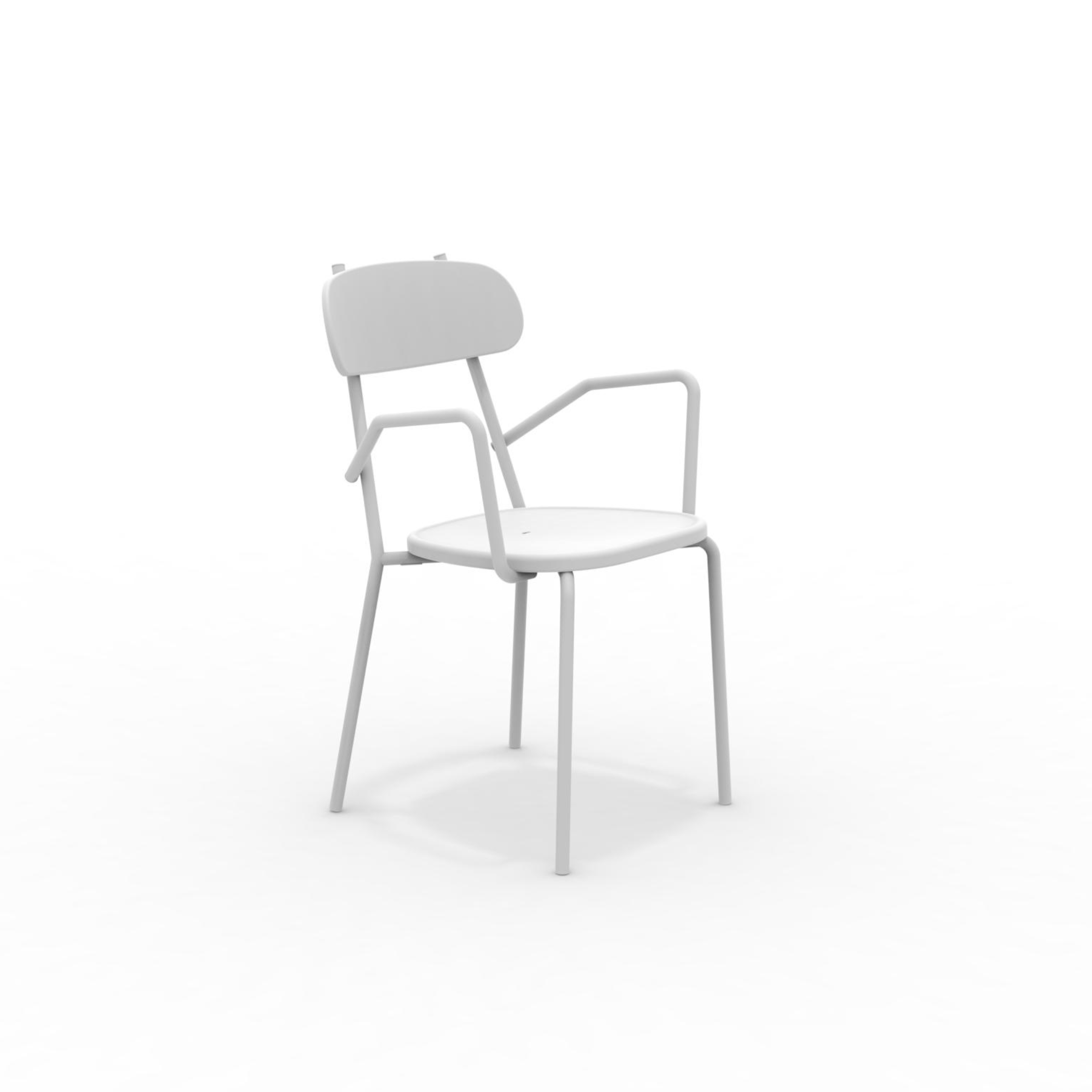 Set di sedie "Fox" da giardino in metallo verniciato impilabili cm 53x53 84h