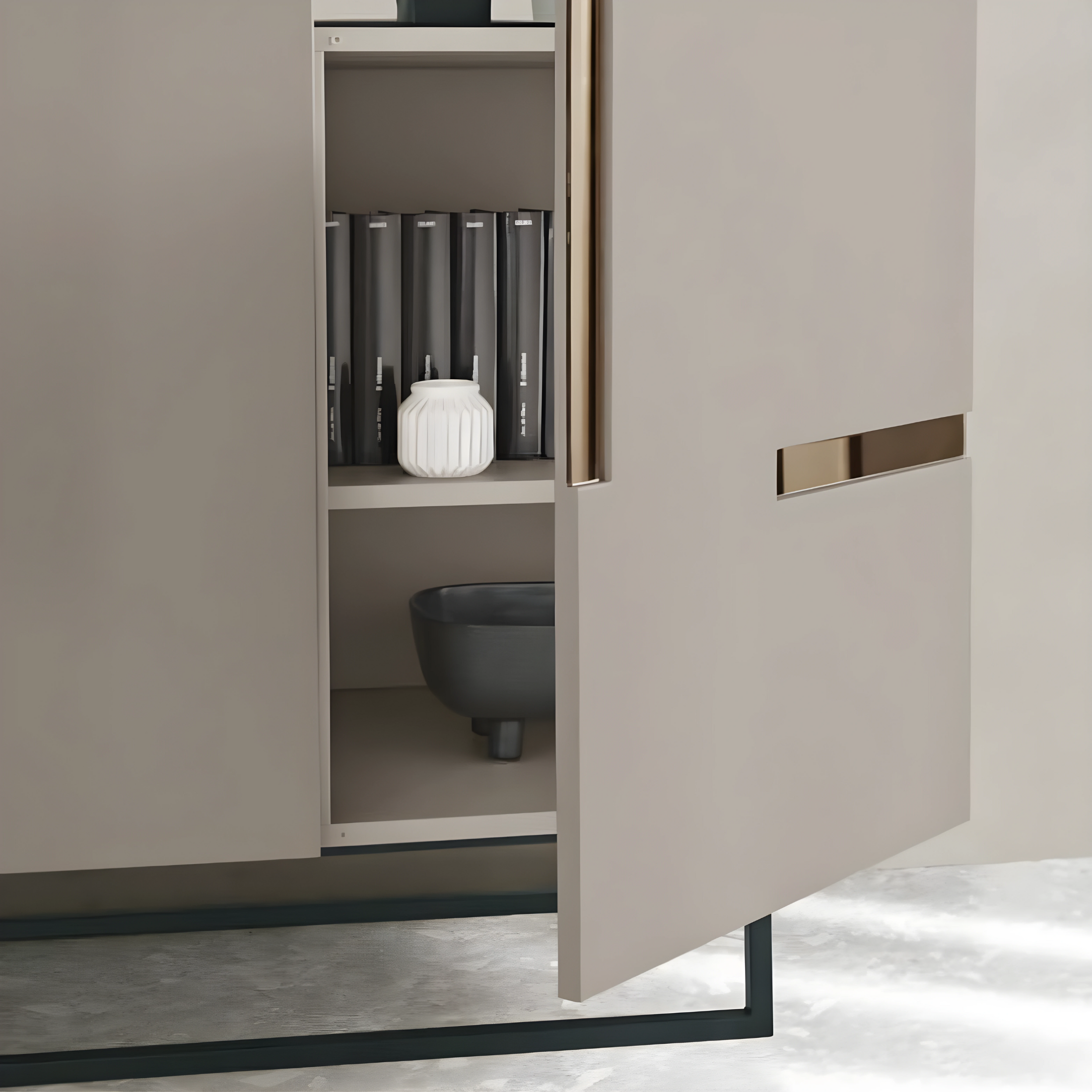 Madia 3 ante moderna già assemblata "Toledo" in nobilitato cm 160x50 89h