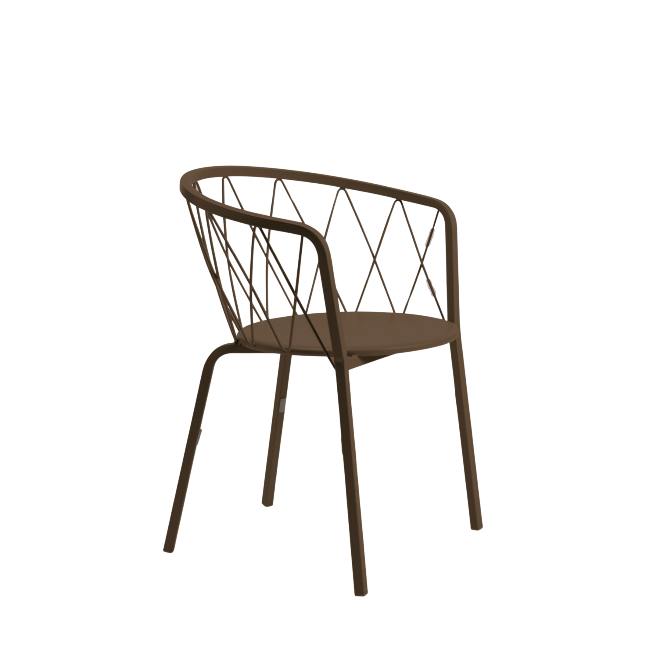 Set di sedie da giardino in metallo verniciato impilabili "Daisy" cm 57x55 75h