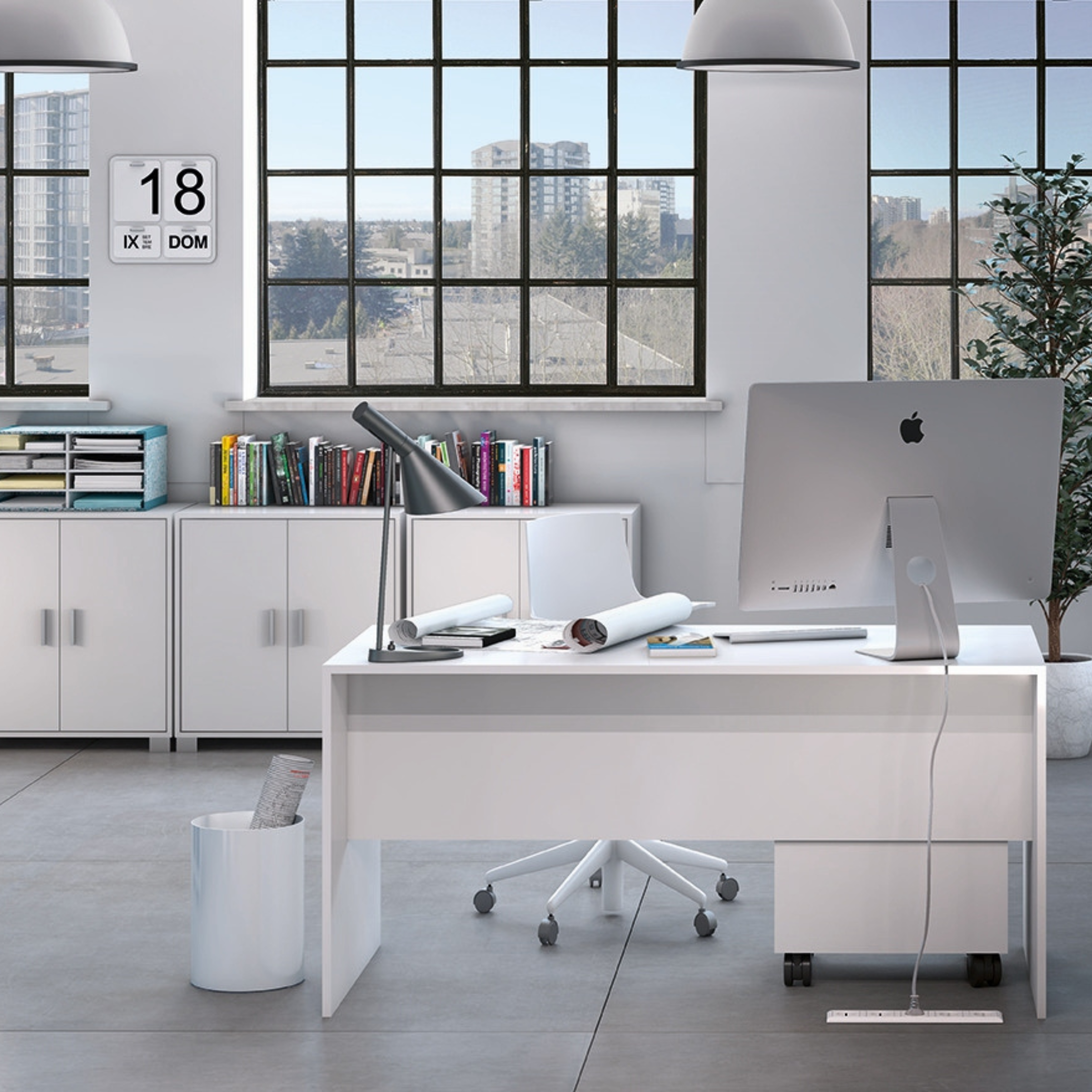 Scrivania in legno "Nuria" da ufficio vintage cm 150x73 73h