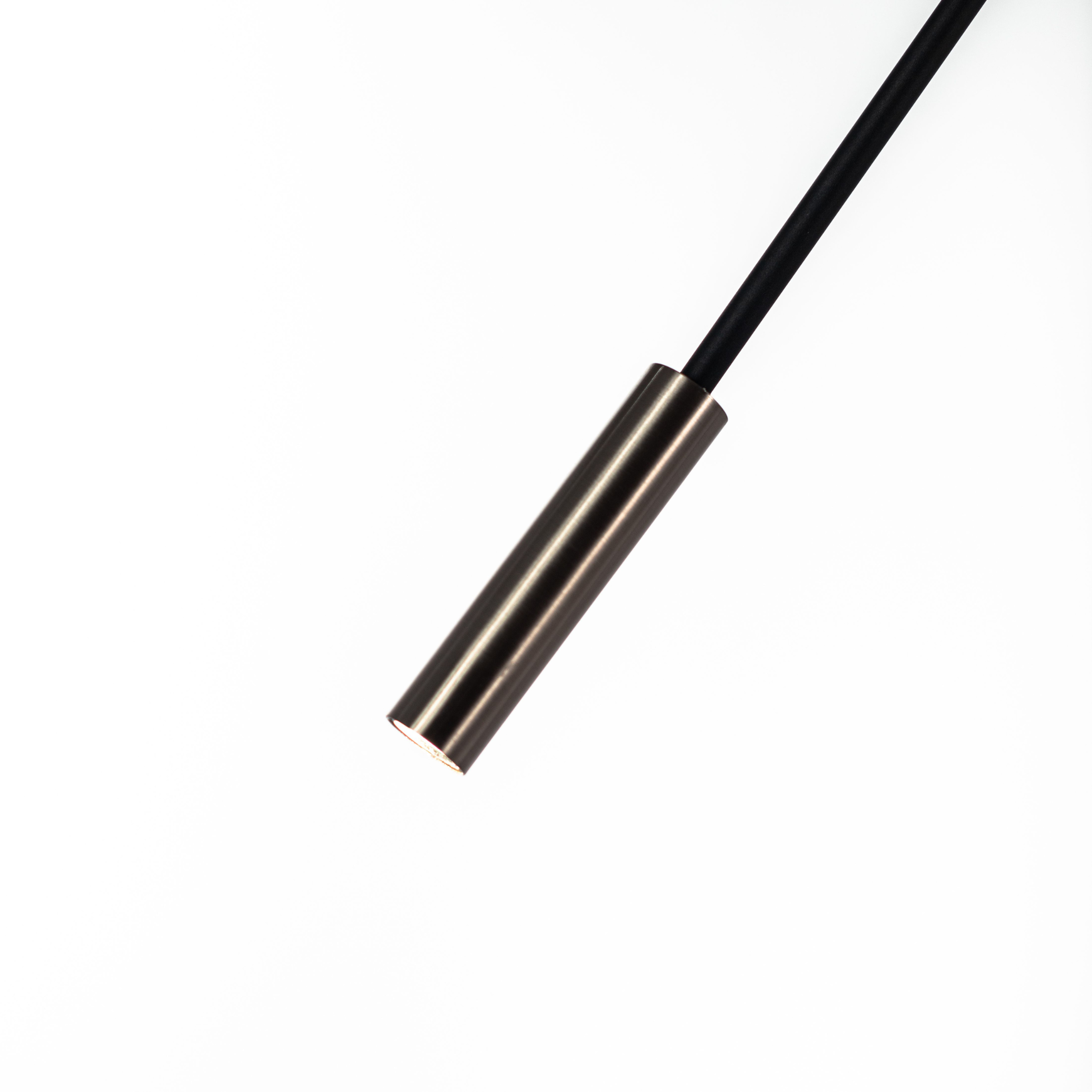 Lampada LED in metallo nichelato "Acrux" da terra e tavolo