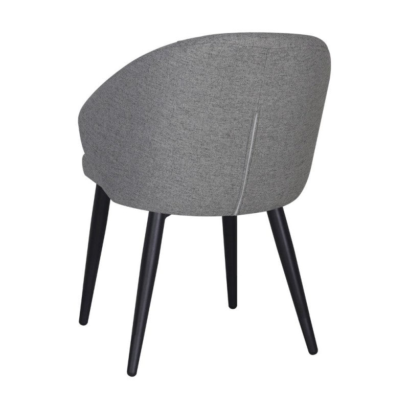 Set di sedie da pranzo "Patya" imbottite in tessuto con gambe in metallo nere cm 56x61 82h