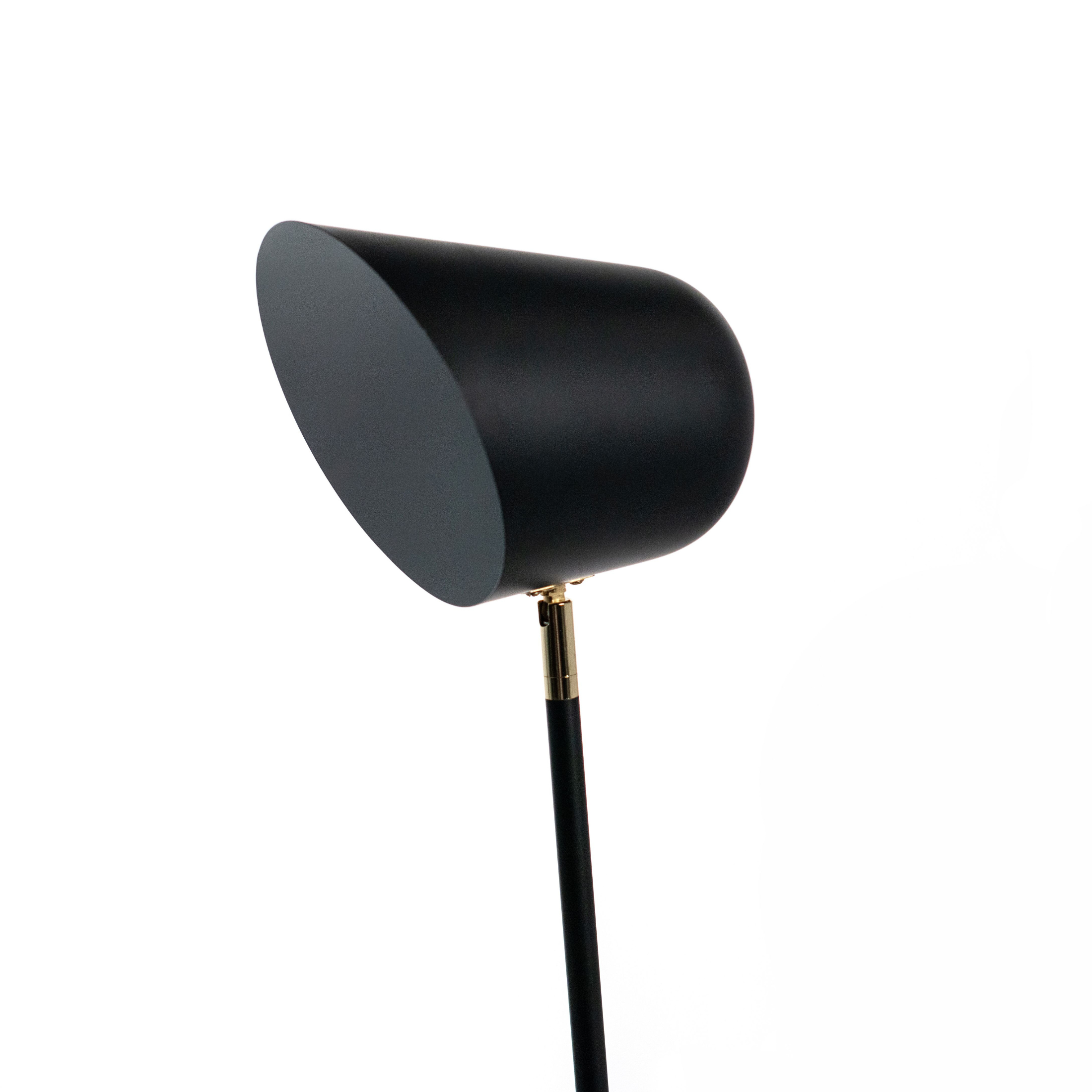 Lampada in metallo con paralume "Mirror" da terra e tavolo