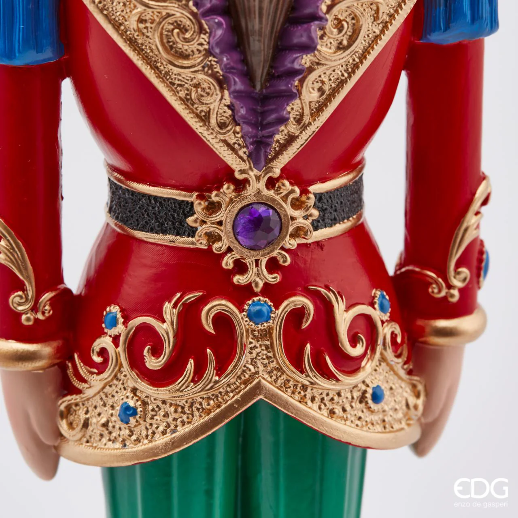 Soldatino natalizio multicolor Illuminato a LED, decorazione festiva cm 35h