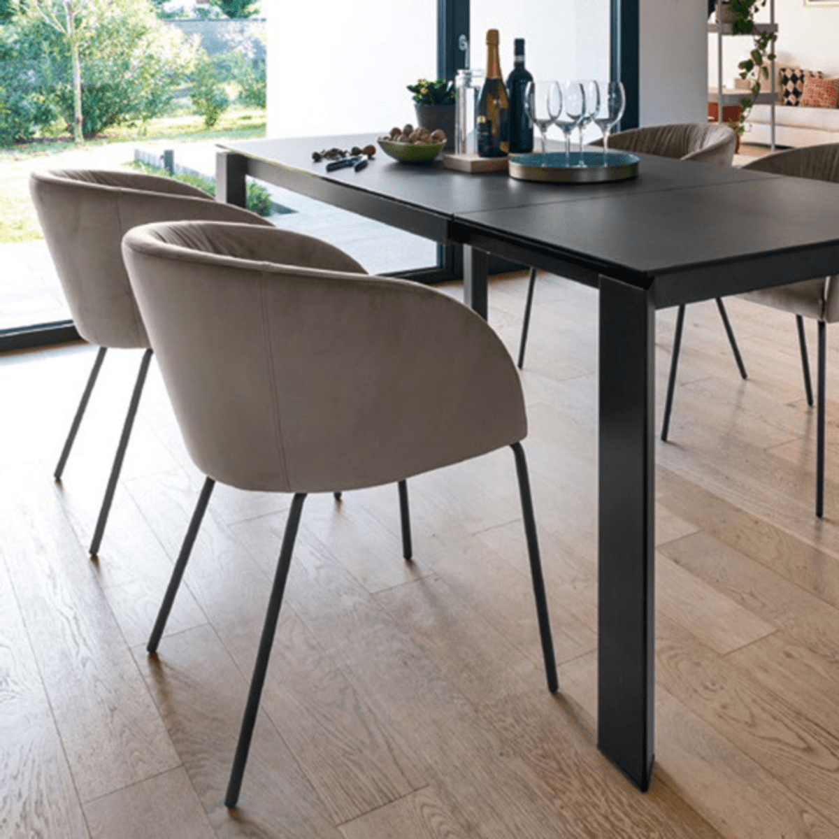 Sedia moderna da soggiorno "Rosie Soft" con seduta imbottita cm 55x59 79h - MondoViro