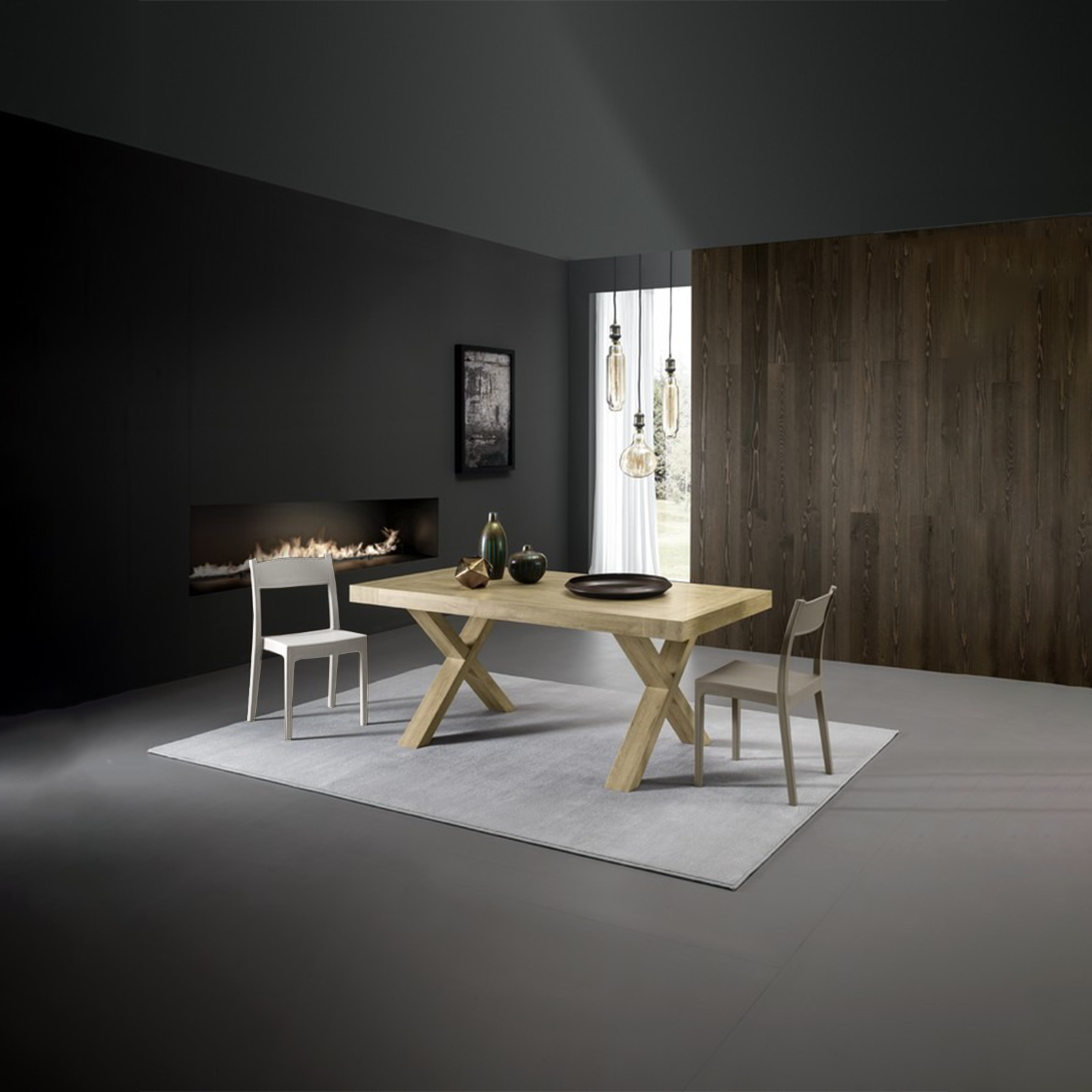 Set di sedie da giardino in resina "Vesta" resistenti impilabili cm 41x41 83h