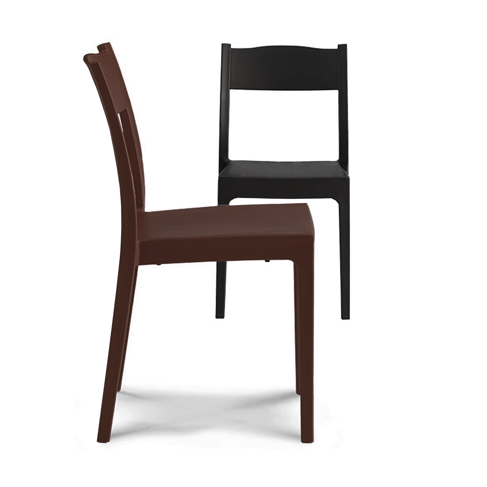 Set di sedie da giardino in resina "Vesta" resistenti impilabili cm 41x41 83h