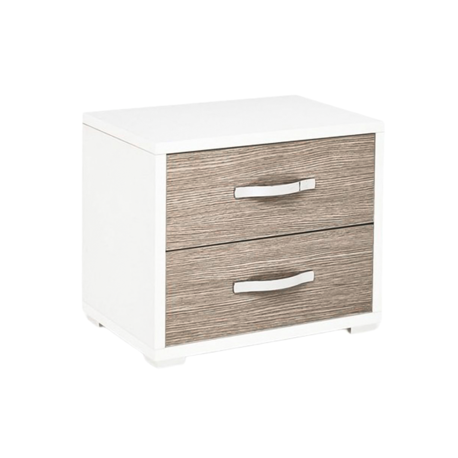 Comodino moderno in legno olmo mobile da letto 2 cassetti cm 52x36 43h