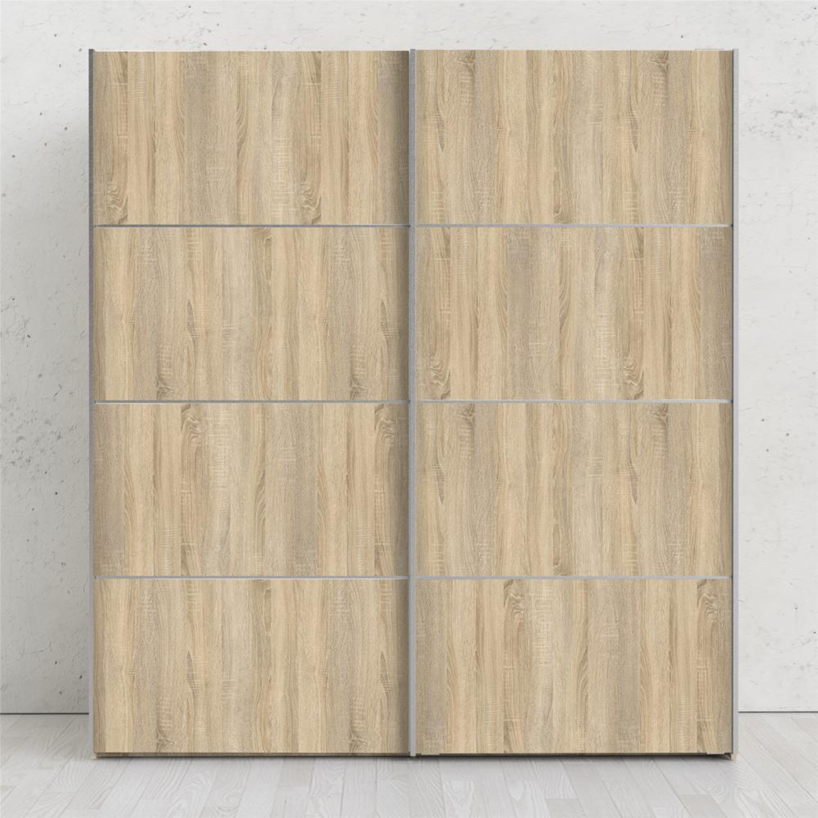 Armadio in legno moderno "Verona" 2 ante scorrevoli camera da letto cm 182x64 201h