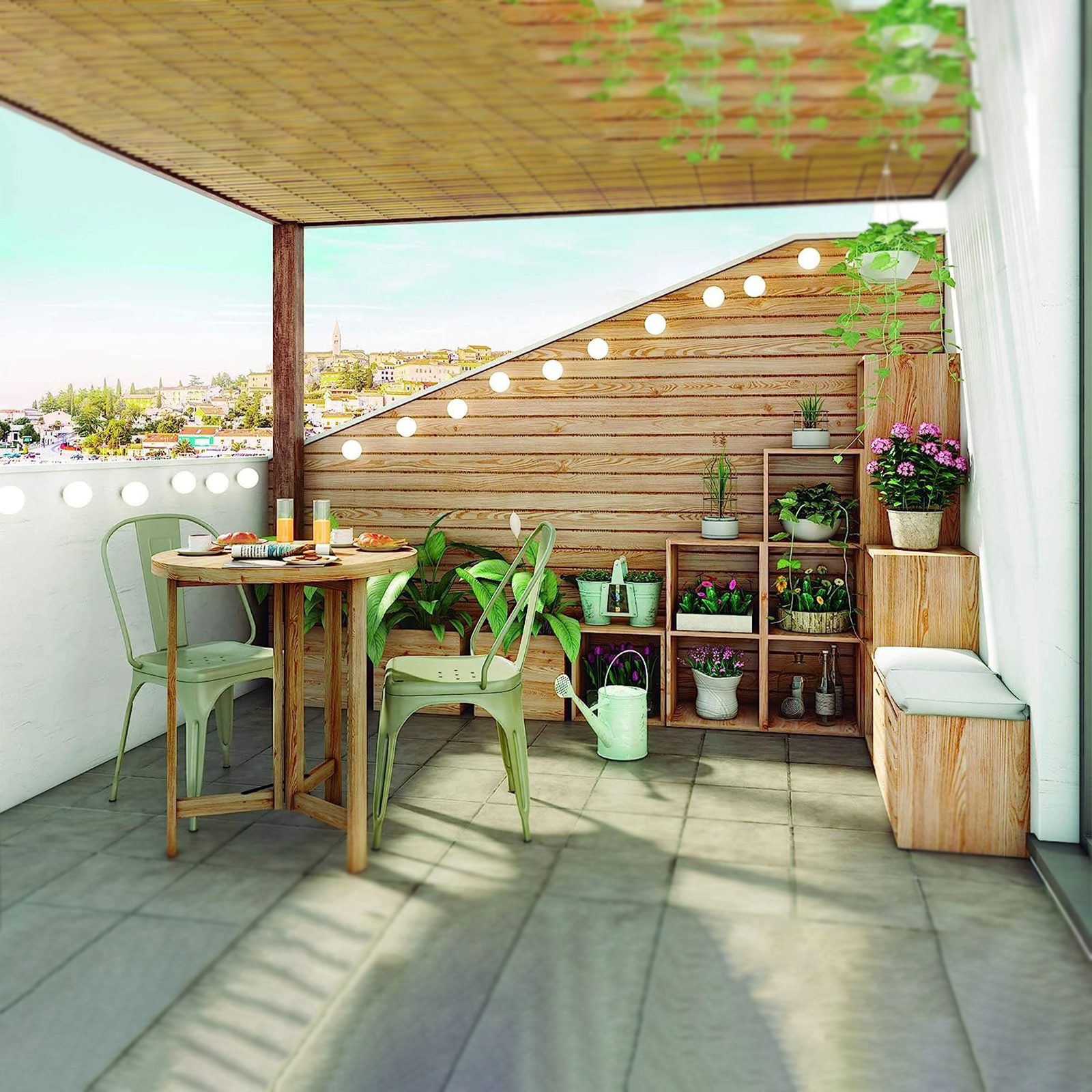 Libreria componibile in legno "Cubo" scaffale modulare da muro con vani a giorno