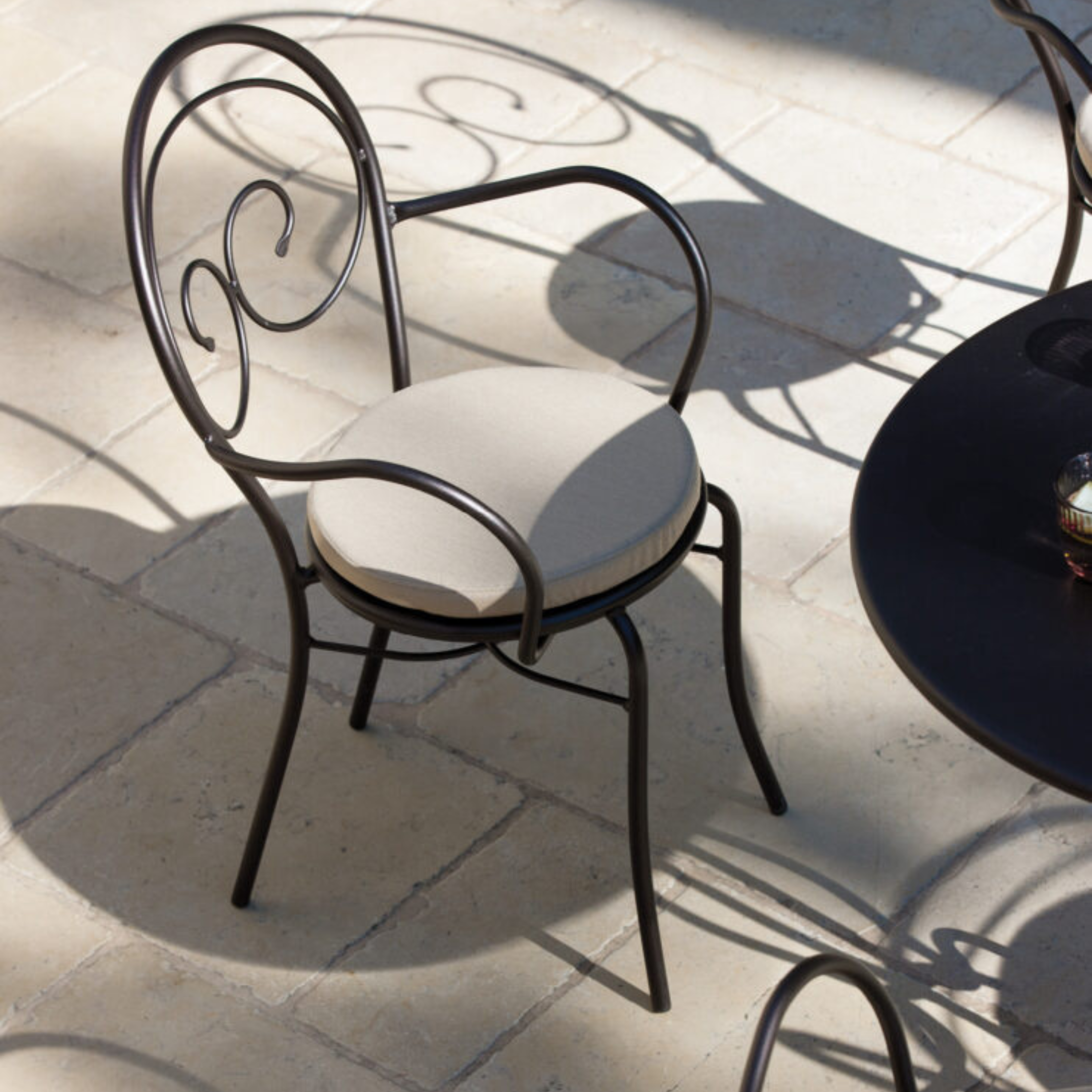 Set di sedie in metallo verniciato "Mimmo" impilabili da giardino cm 51x52 89h