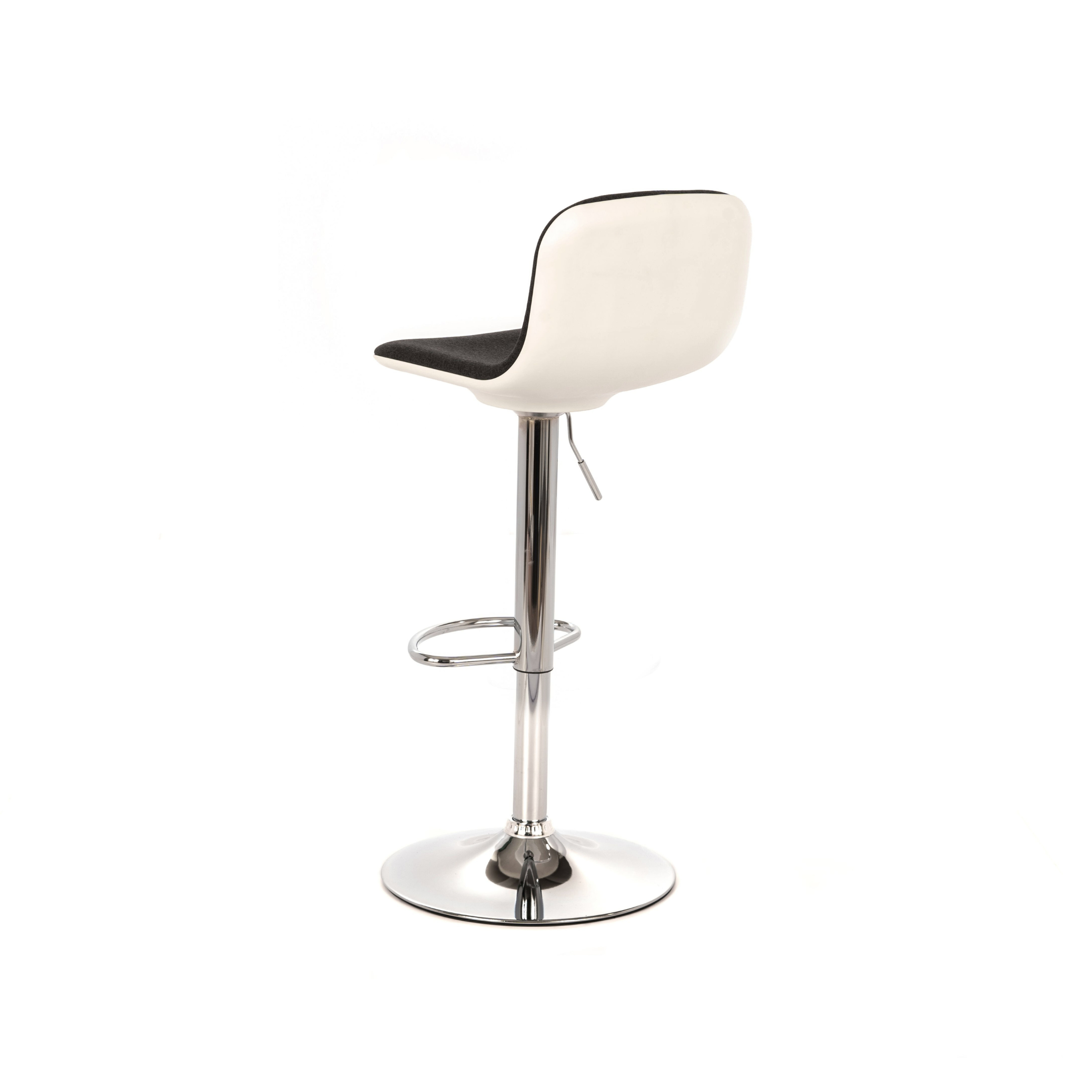 Set di sgabelli alti in tessuto "Spot" con poggiapiedi e alzata a gas cm 36x38,5 88h