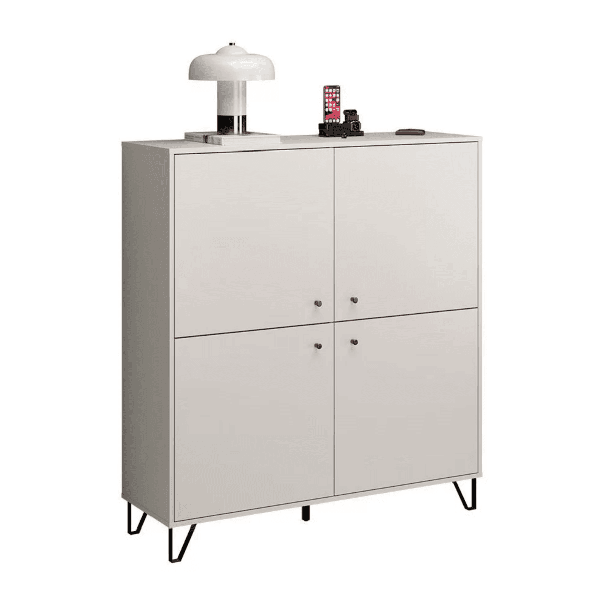 Mobile credenza "Aldo" in legno con piedini rialzati cm 123x40 - MondoViro