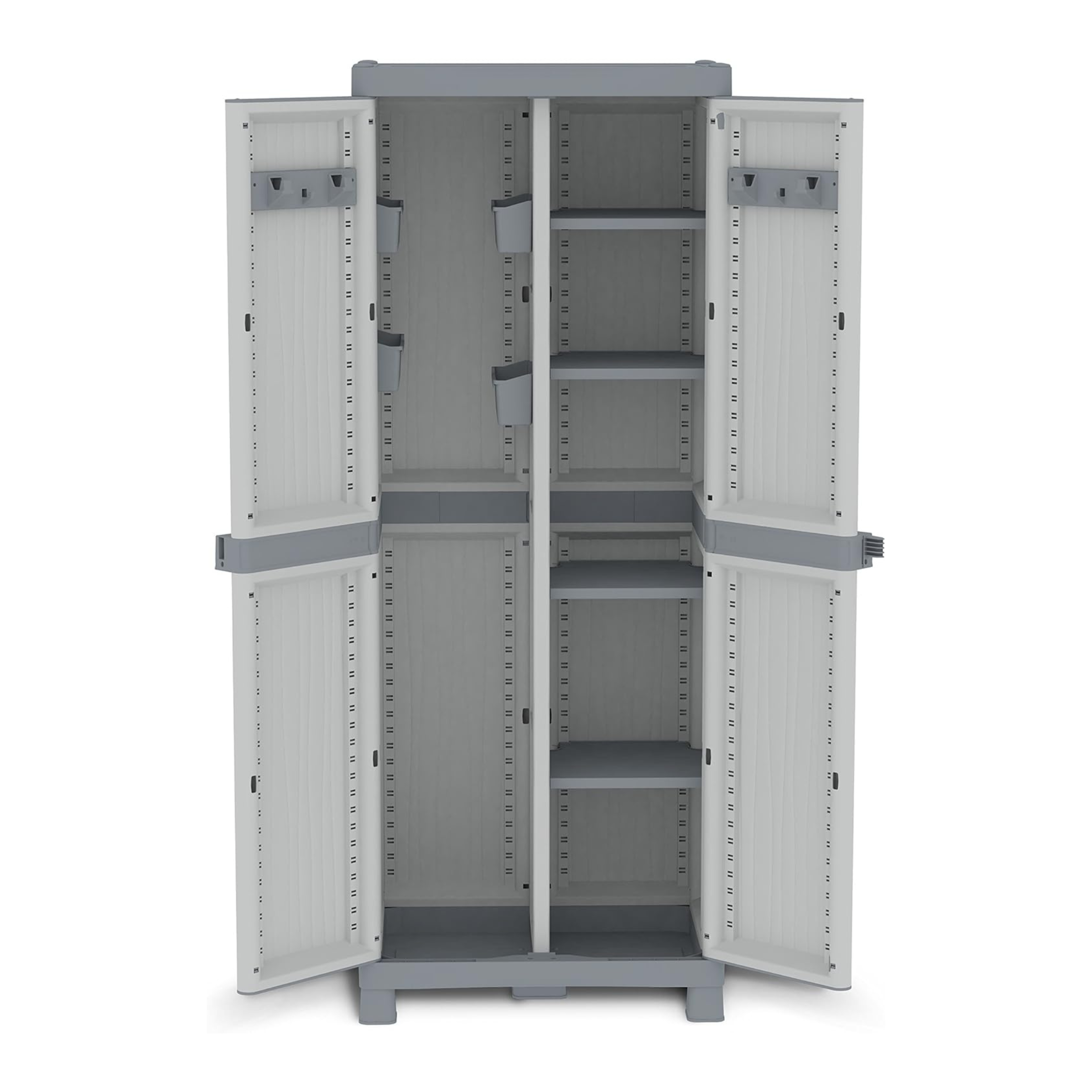 Armadio porta oggetti in plastica "Wolk" 2 ante portascope cm 74x44 181h