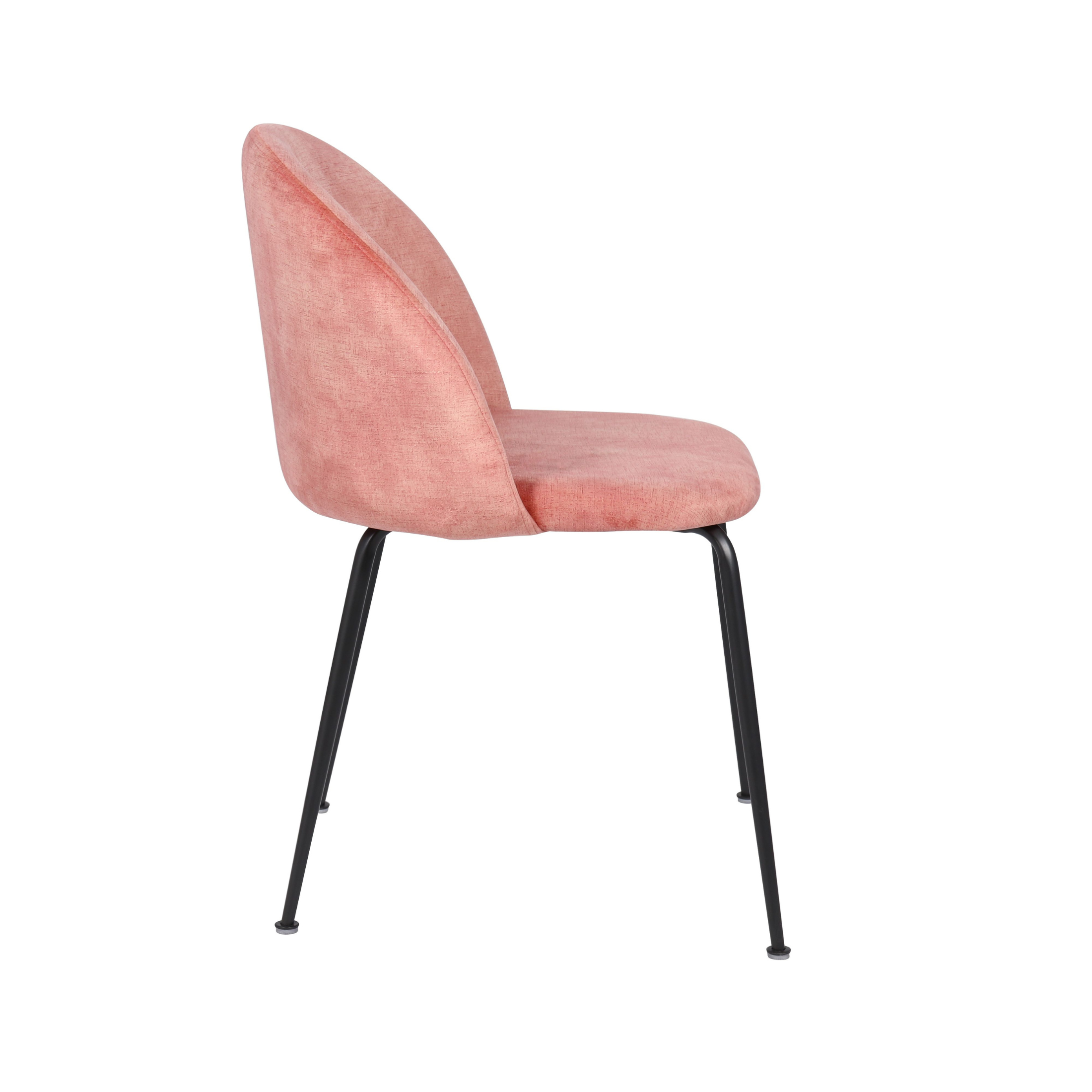 Set di sedie imbottite in velluto "Lumina" con gambe in metallo cm 45x55 79h