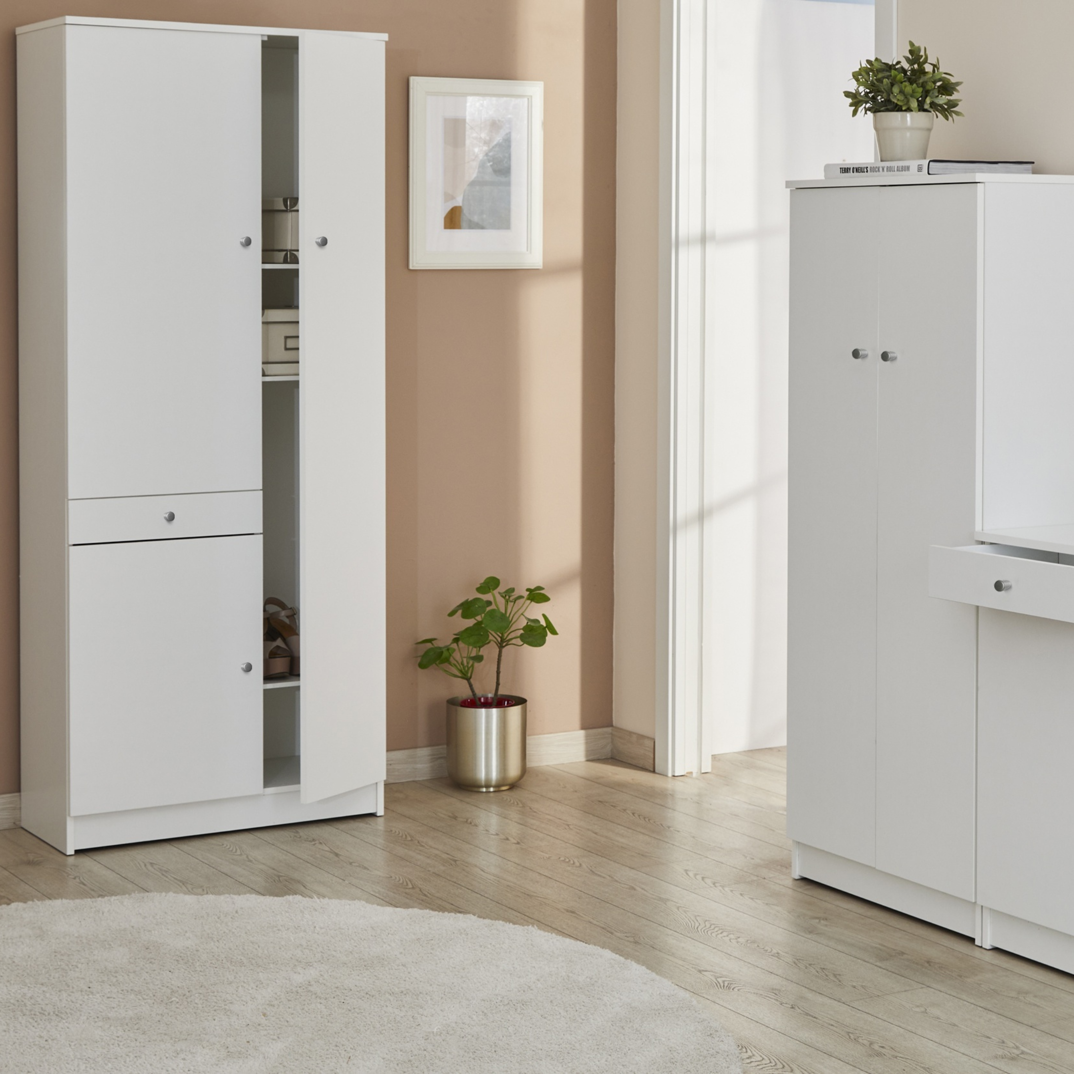 Mobile in legno 3 ante 1 cassetto "Vanity" cm 77x34 183h