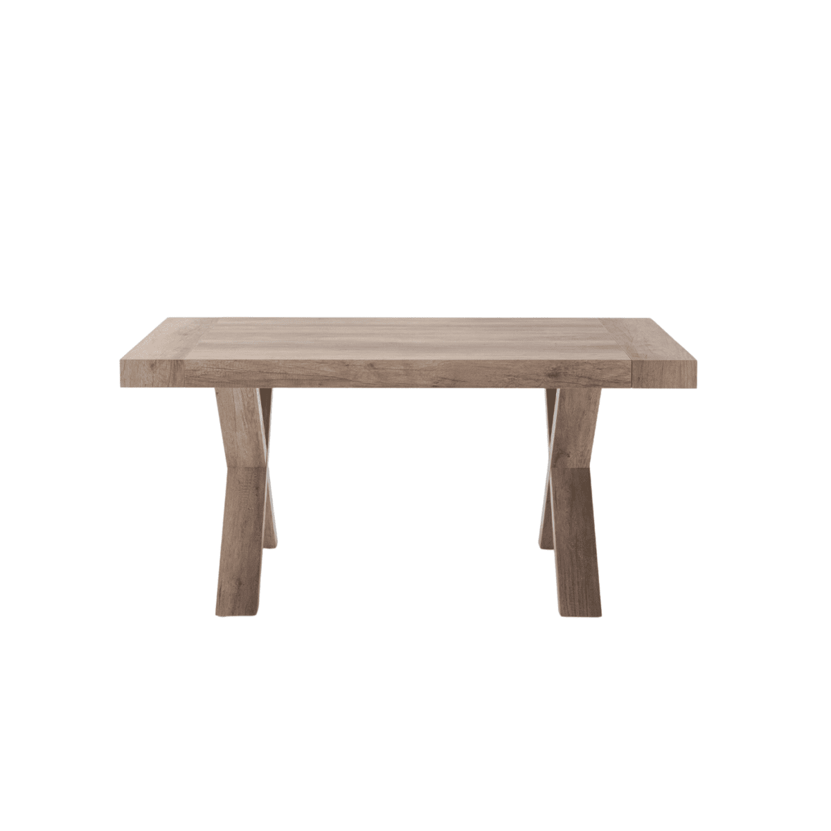 Tavolo allungabile da pranzo "Barton" con allunghe in laminato effetto legno cm 160/260x90 76h - MondoViro